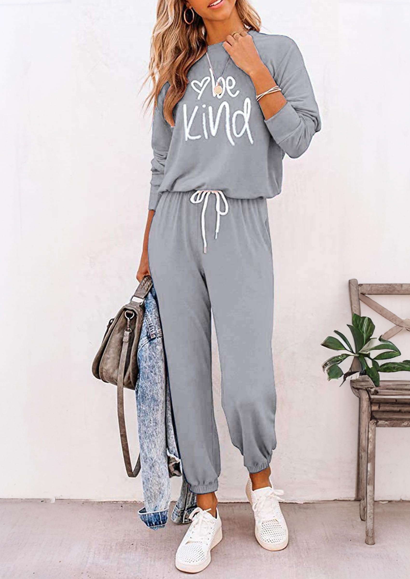 Airport Travel Outfit Women Fall 2 Piece Matching Lounge Sets