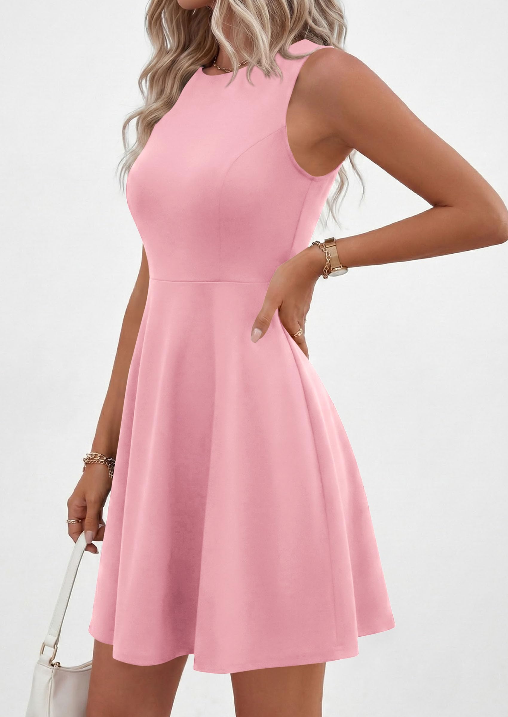 A Line Cocktail Dresses for Women Elegant, Pink,S