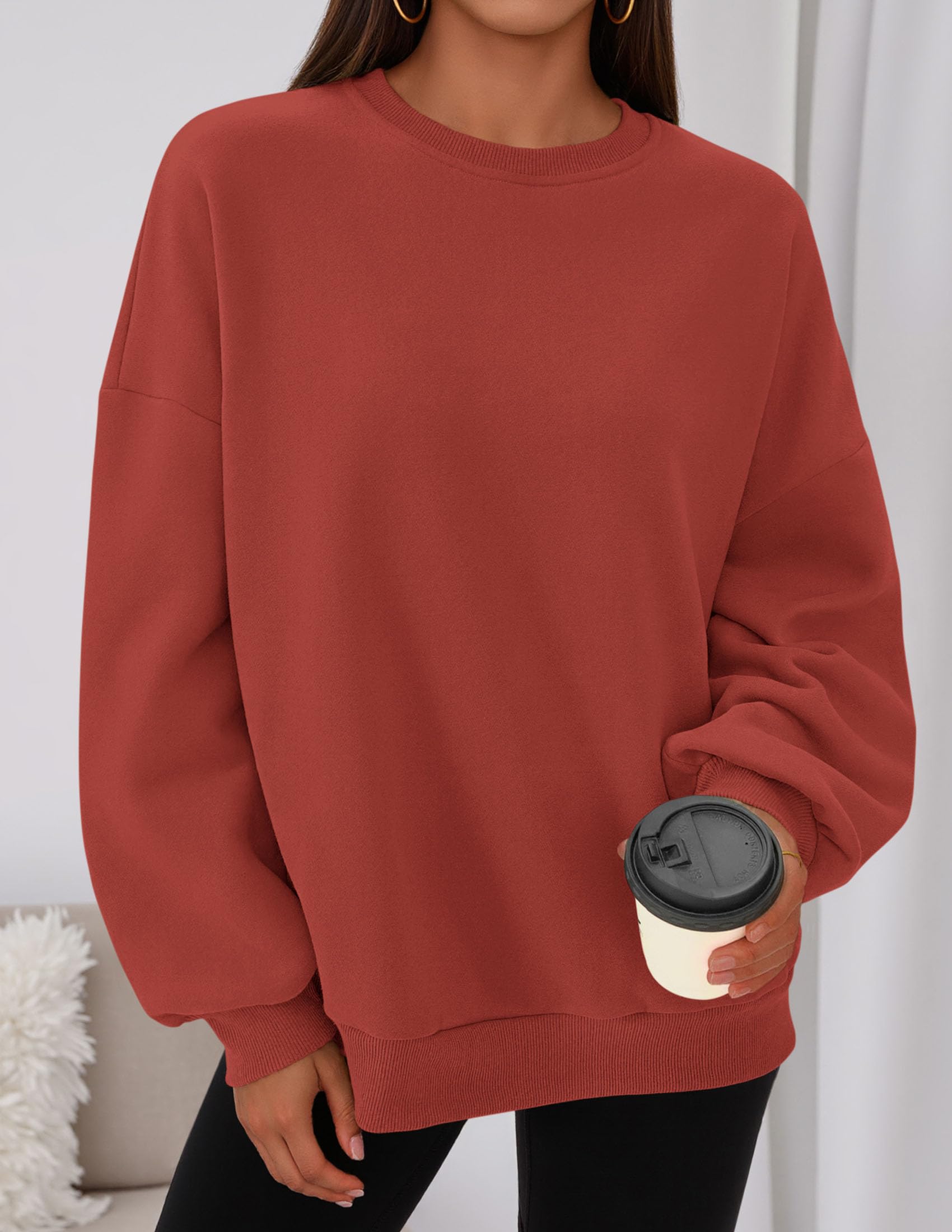 Womens Oversized Crewneck Sweatshirt 2026 Fall Outfits