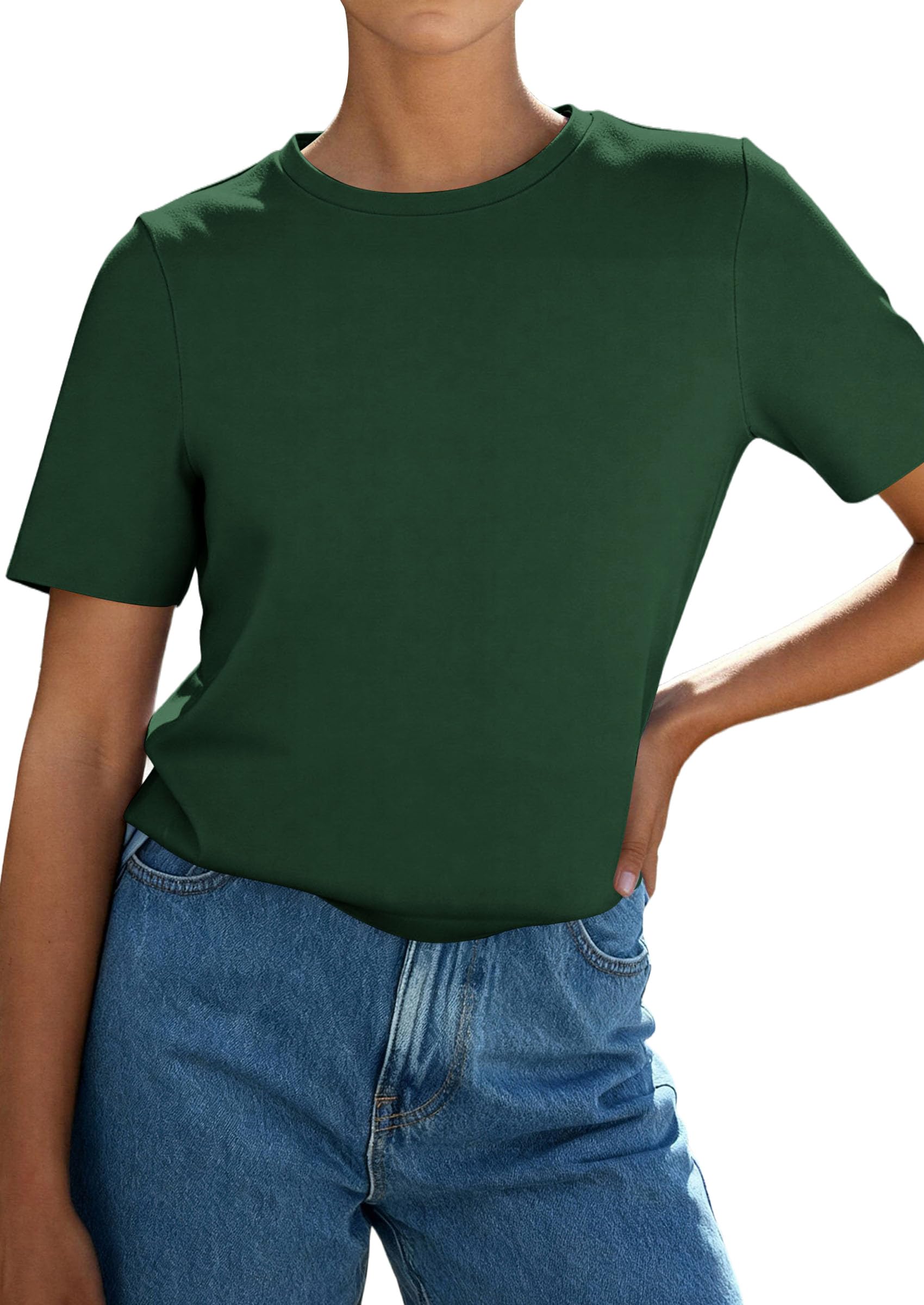 Women's Short Sleeve Cotton Tops Summer Casual T-Shirt 2026
