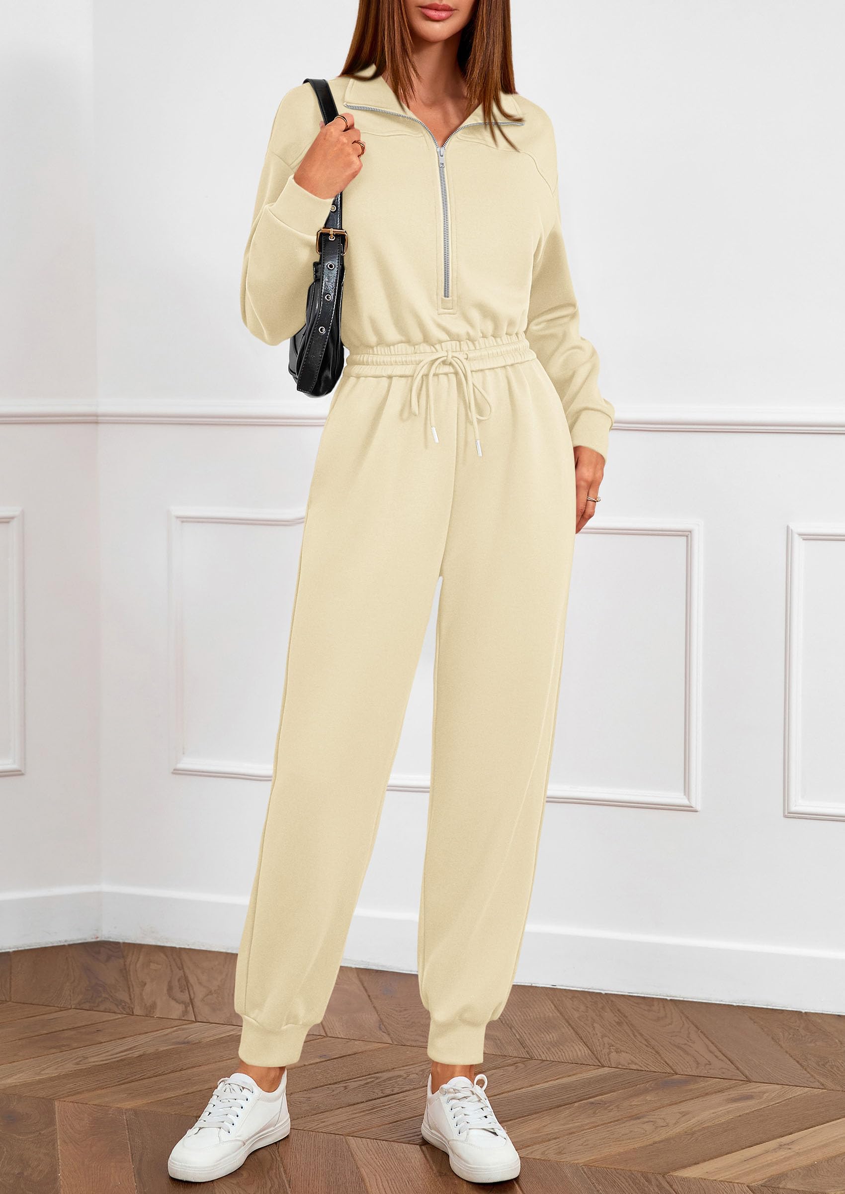 Long Sleeve Jumpsuits for Women Fall One Piece Travel Outfits