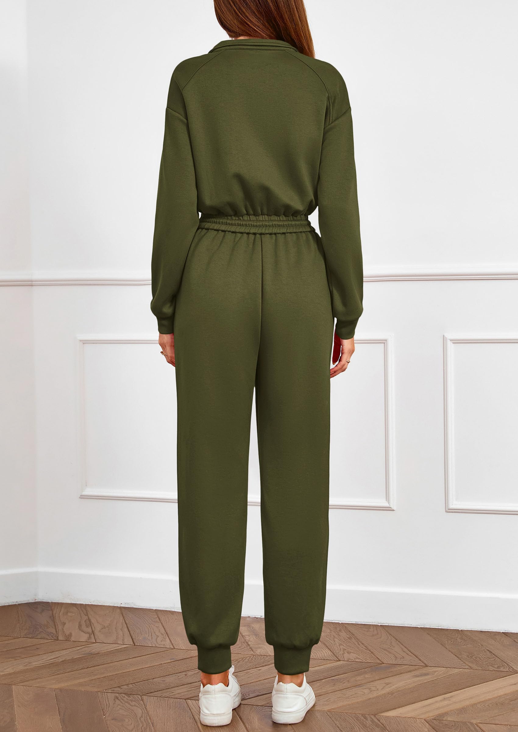 Long Sleeve Jumpsuits for Women Fall One Piece Travel Outfits