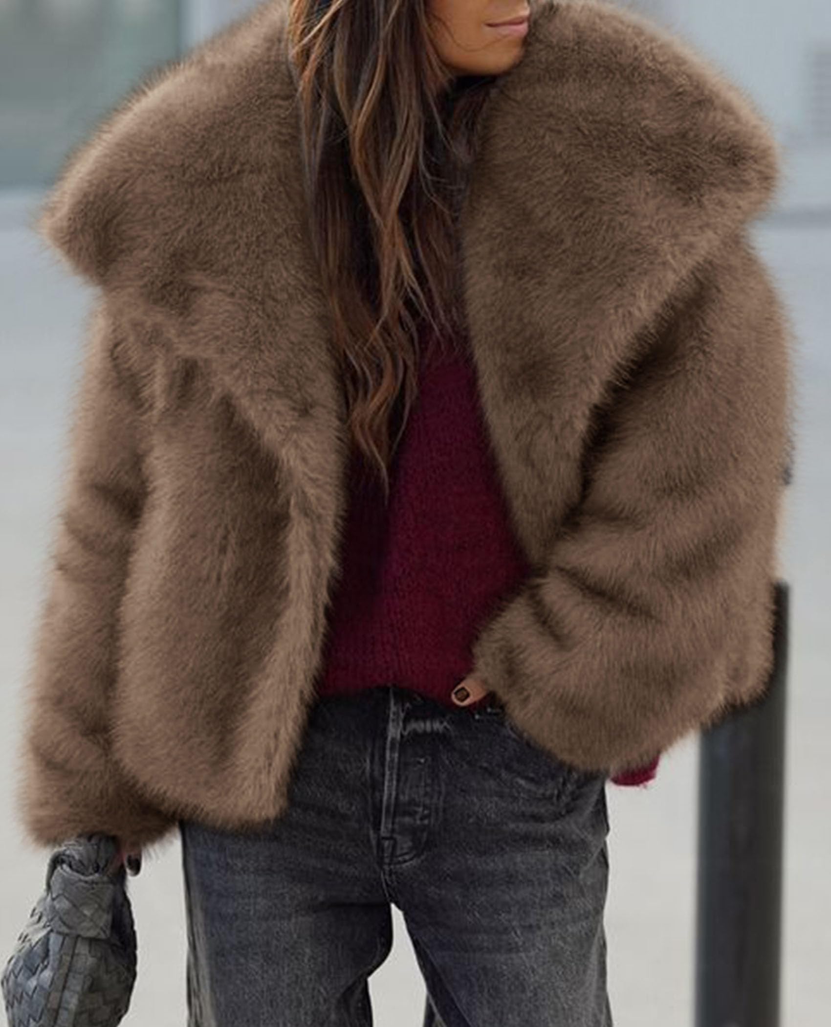 Womens Winter Coats Faux Fur Oversized Jackets
