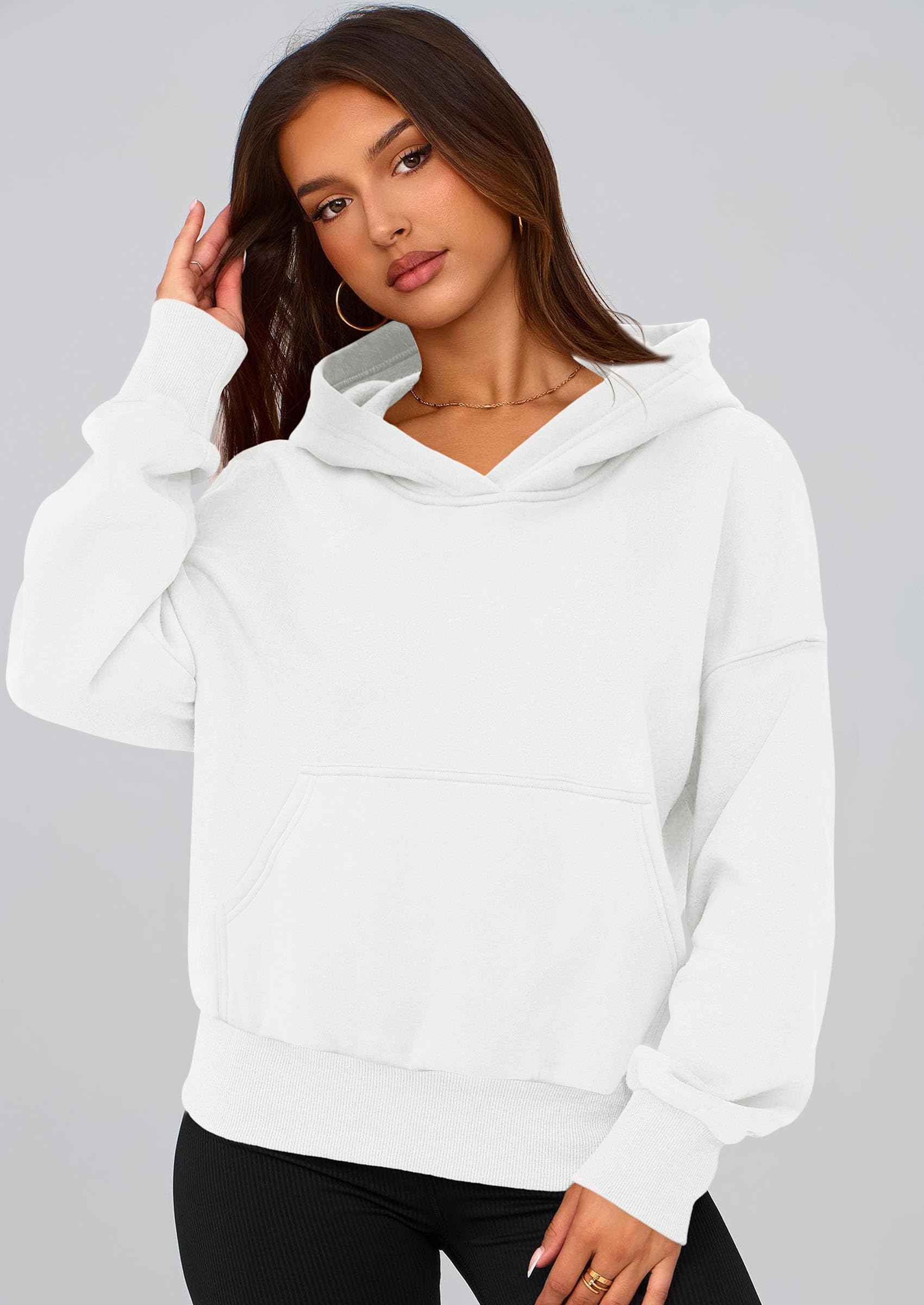 Women's Fall Half Zip Cropped Hoodie Sweatshirt