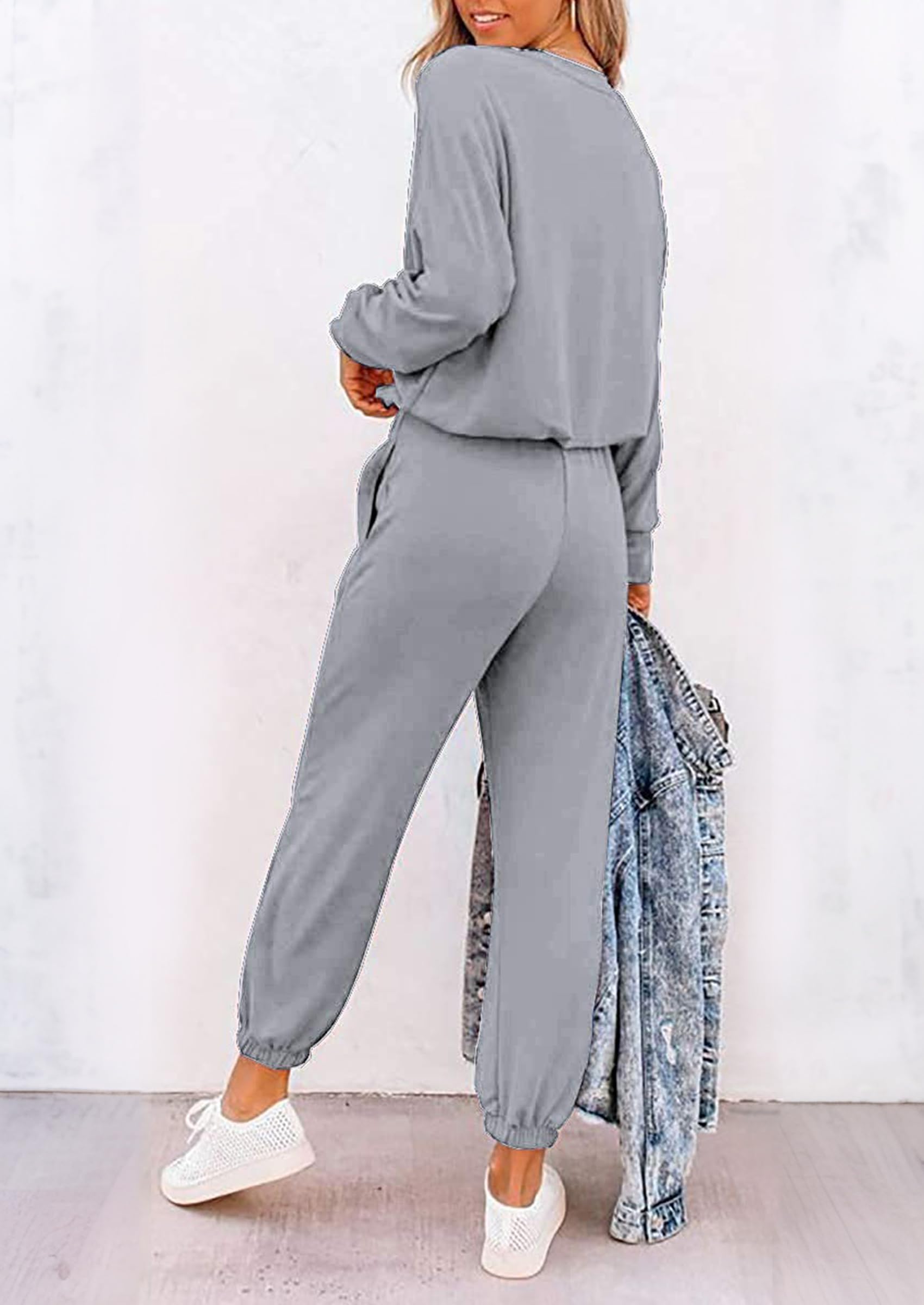 Airport Travel Outfit Women Fall 2 Piece Matching Lounge Sets