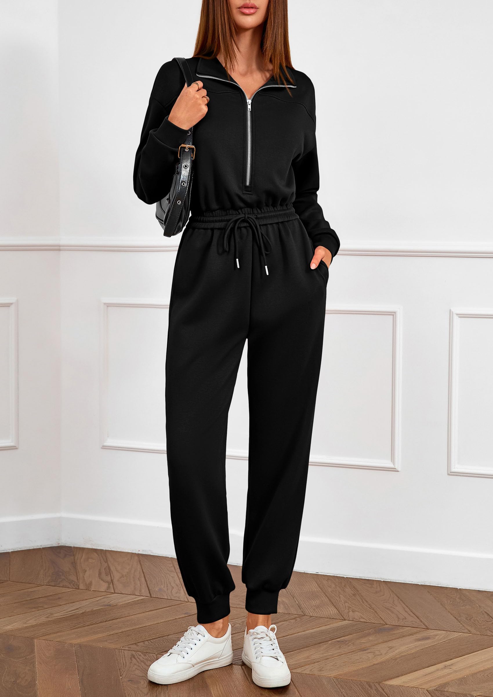 Long Sleeve Jumpsuits for Women Fall One Piece Travel Outfits