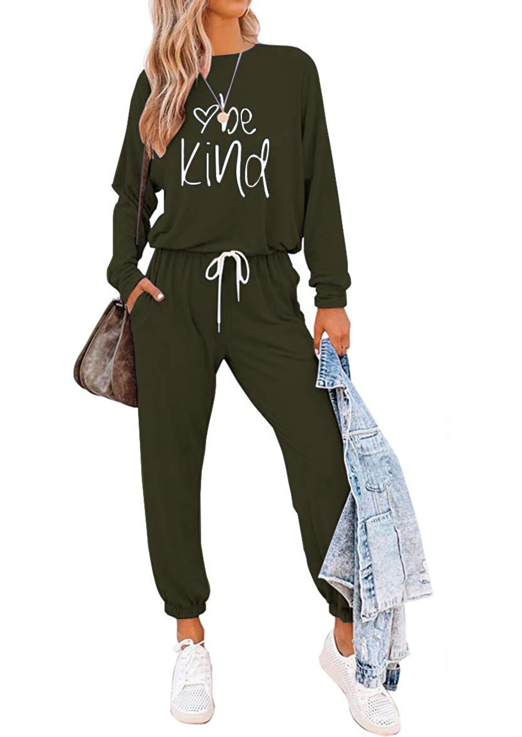 Airport Travel Outfit Women Fall 2 Piece Matching Lounge Sets