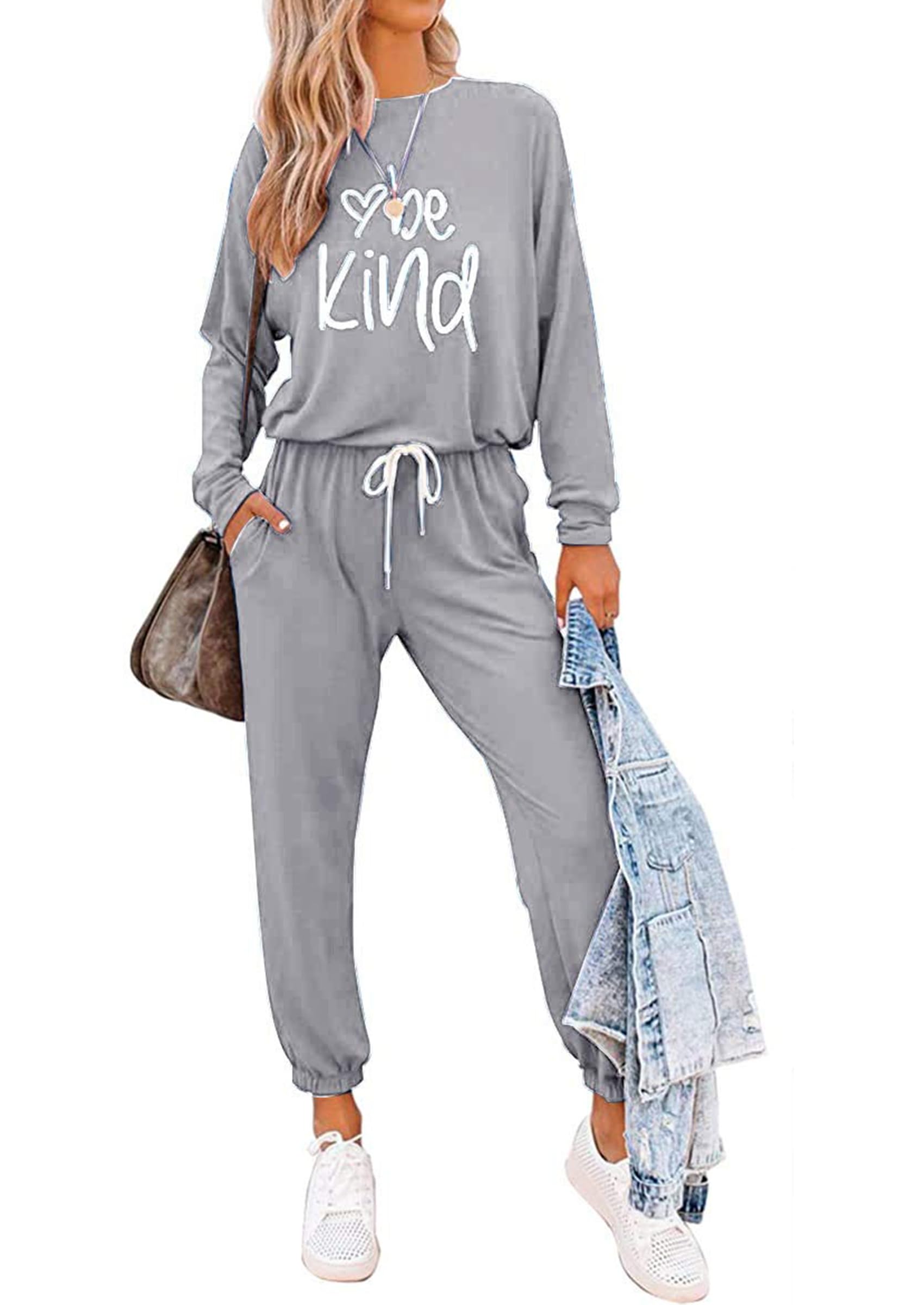 Airport Travel Outfit Women Fall 2 Piece Matching Lounge Sets