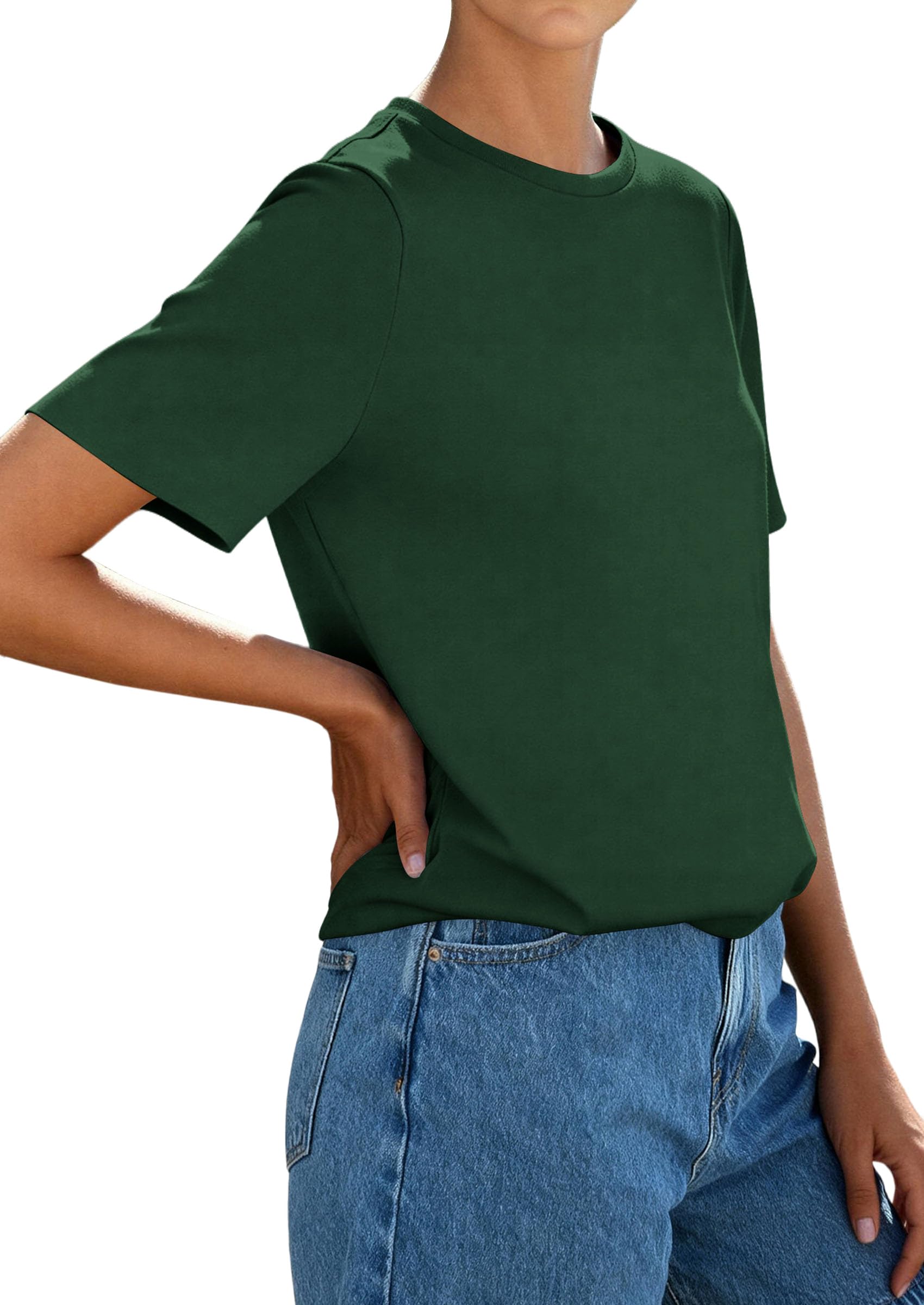 Women's Short Sleeve Cotton Tops Summer Casual T-Shirt 2026
