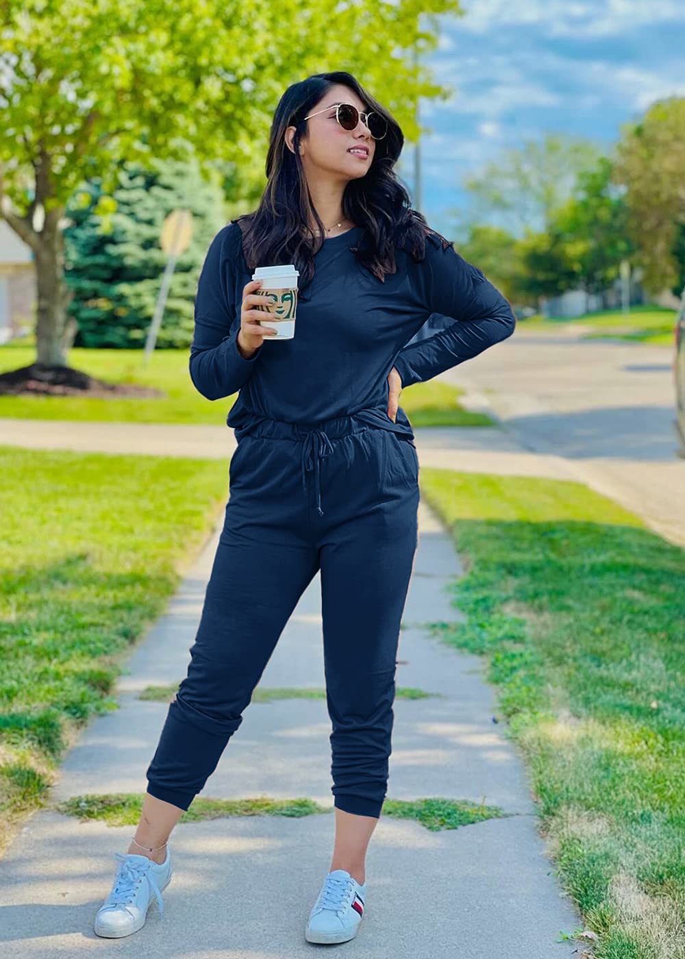 Airport Travel Outfit Women Fall 2 Piece Matching Lounge Sets