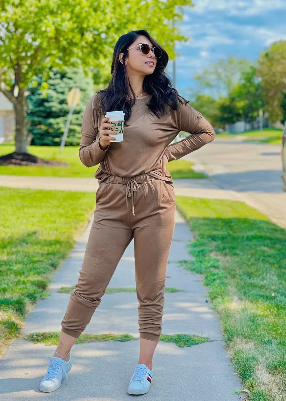 Airport Travel Outfit Women Fall 2 Piece Matching Lounge Sets