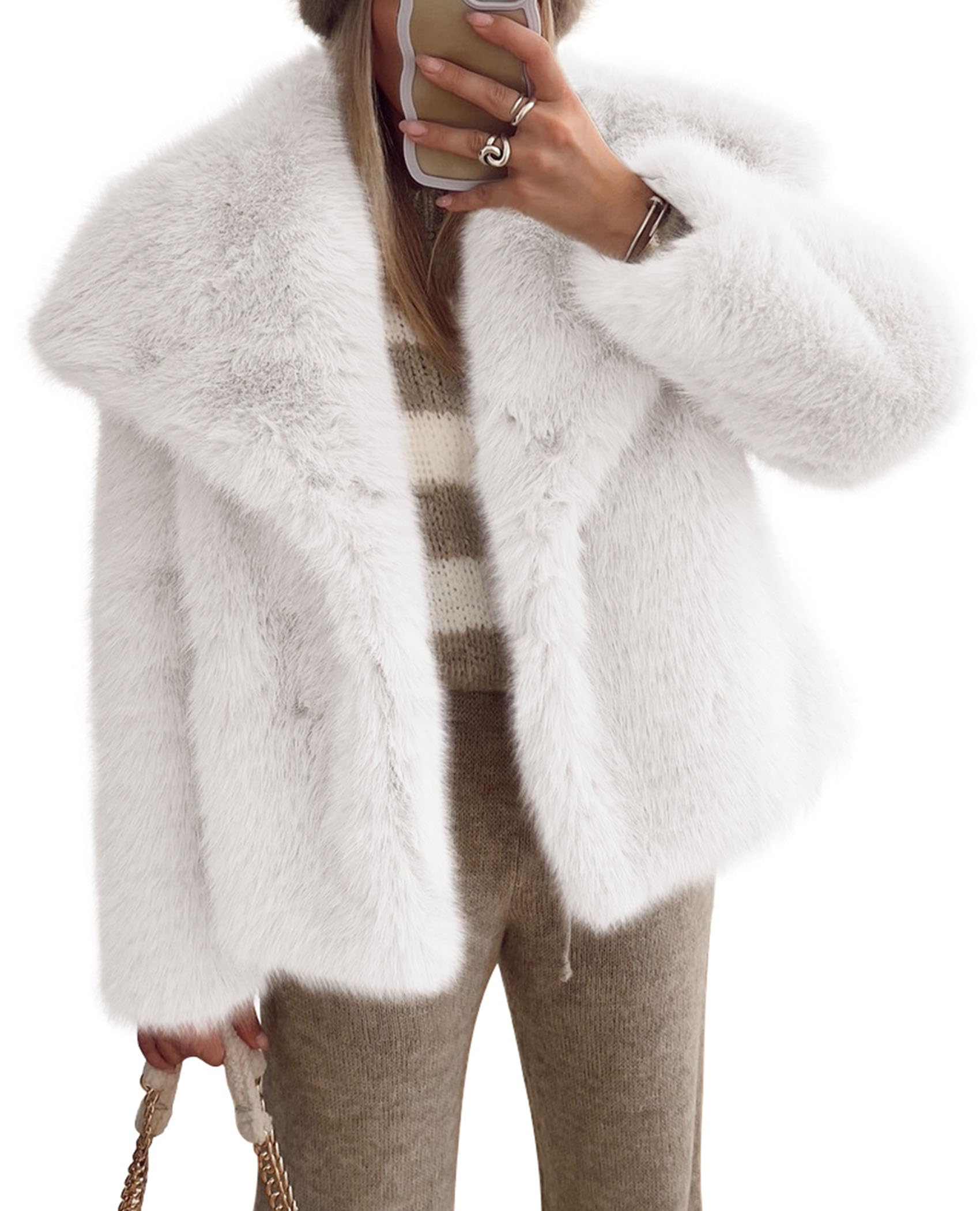 Womens Winter Coats Faux Fur Oversized Jackets