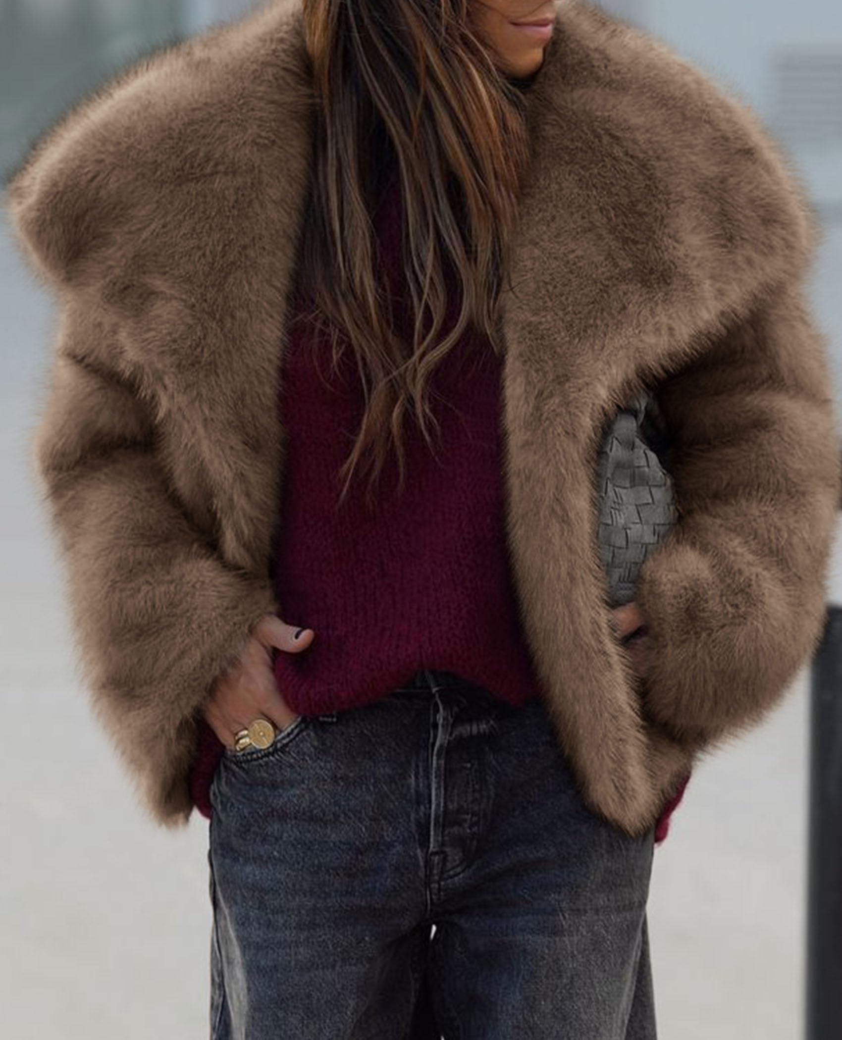Womens Winter Coats Faux Fur Oversized Jackets