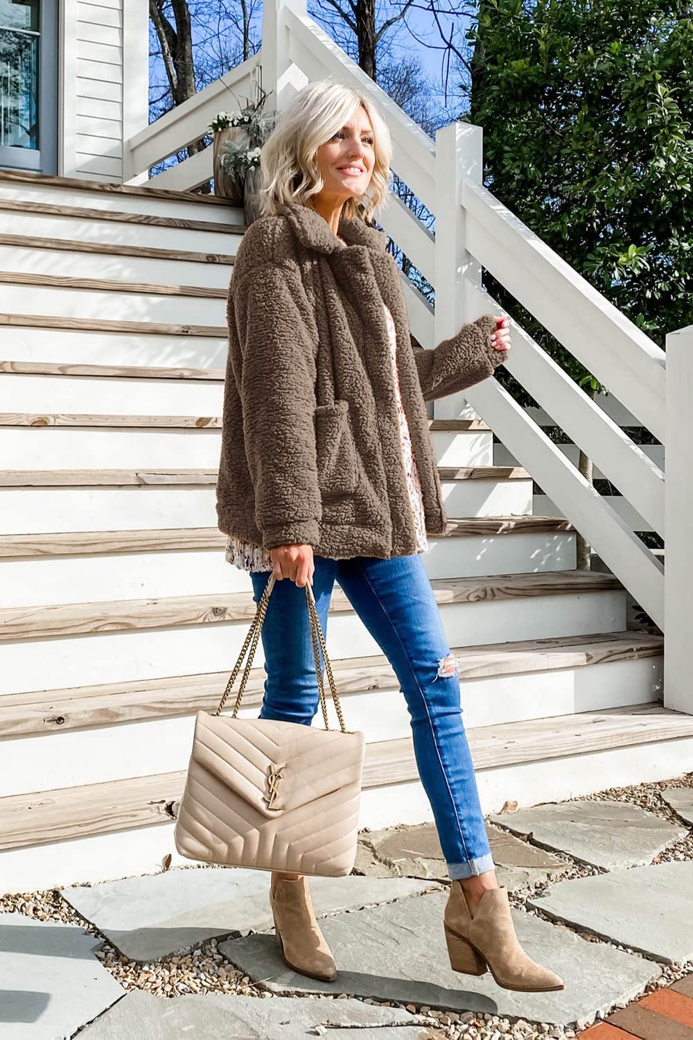 Oversized Sherpa Fleece Jacket Women's Winter Coats Outerwear