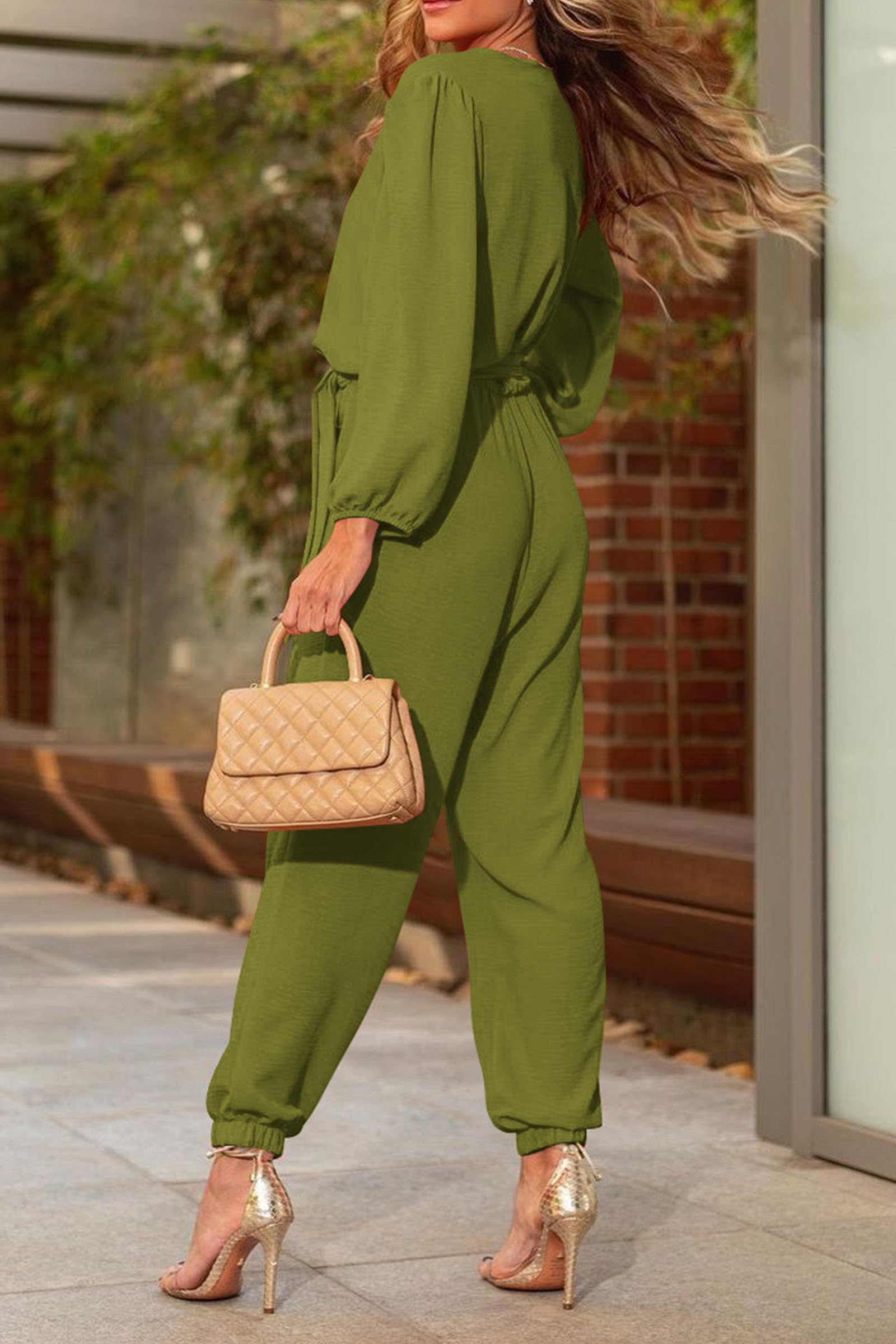 Long Sleeve Jumpsuits for Women Dressy Casual Fall Outfits