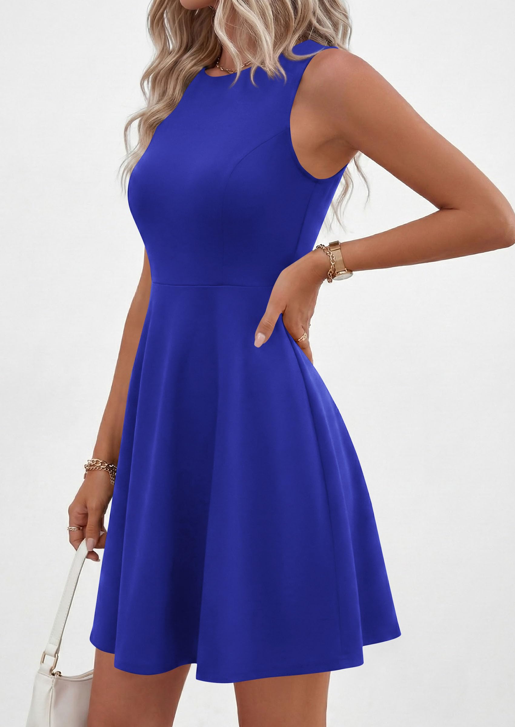 A Line Cocktail Dresses for Women Elegant, Royal Blue,S