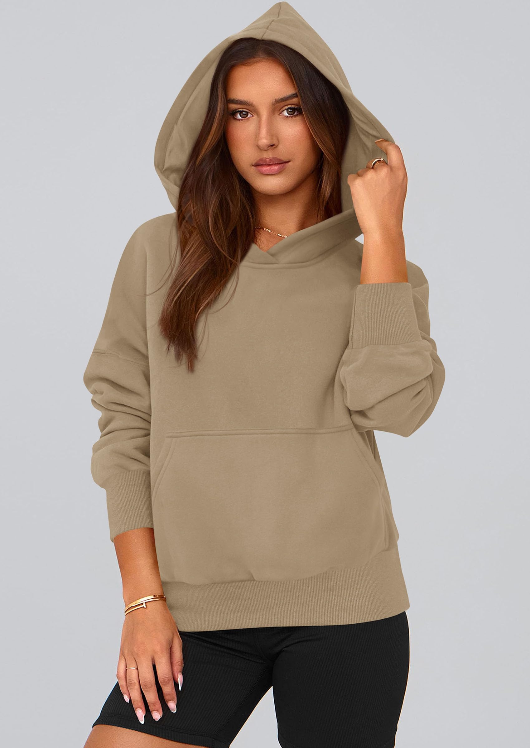 Women's Fall Half Zip Cropped Hoodie Sweatshirt