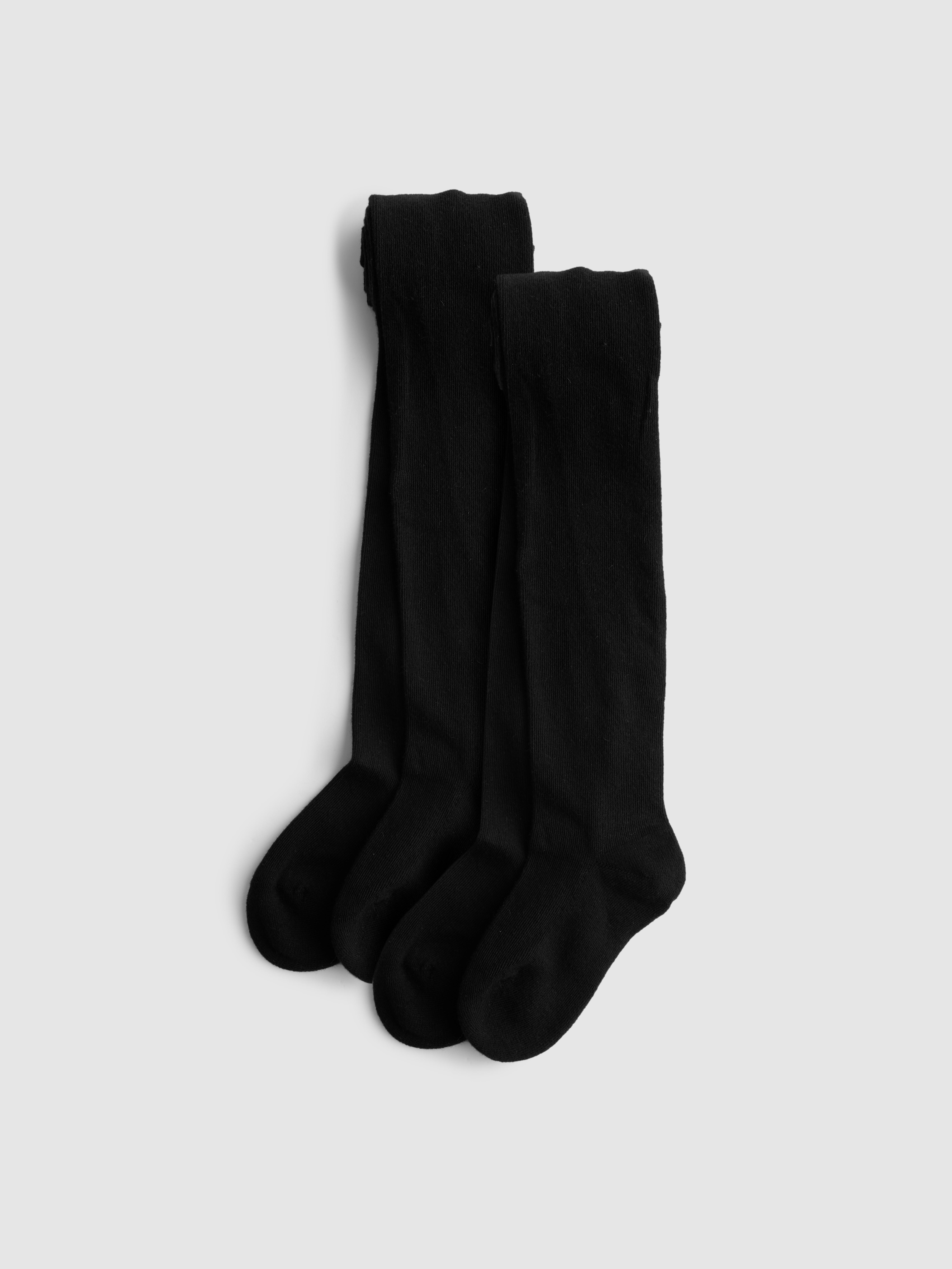 2pk Cotton-Rich Seamless Tights