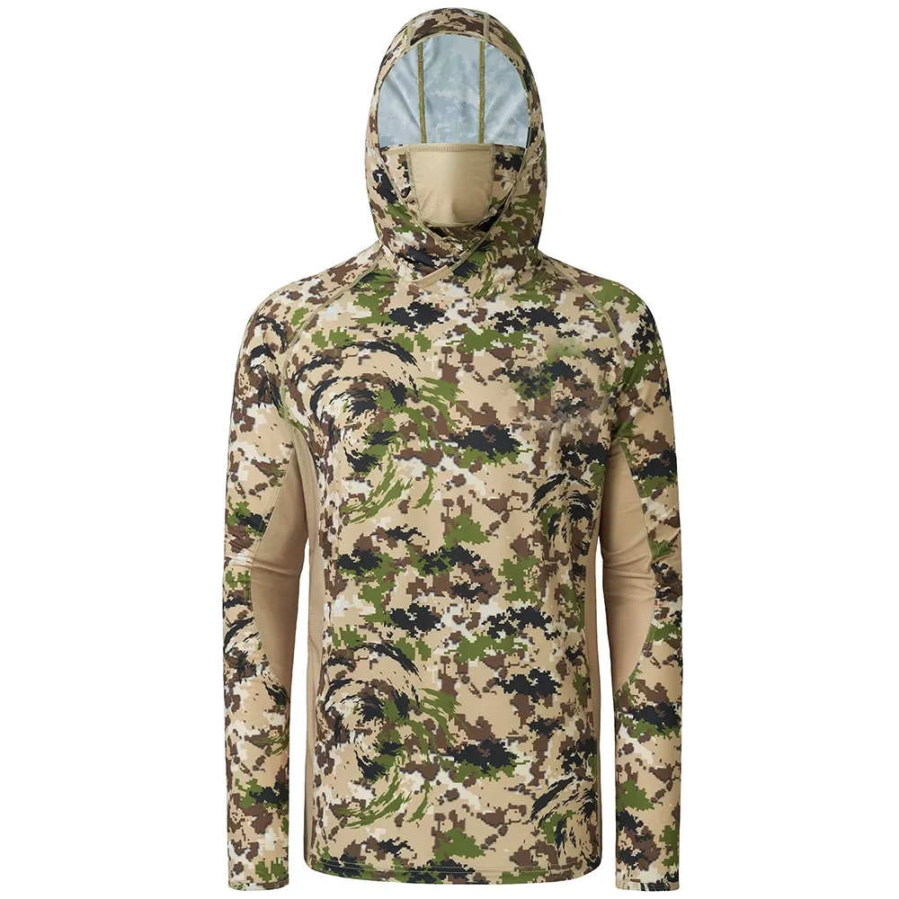 Men's UPF 50+ Camo Hoodie Shirt