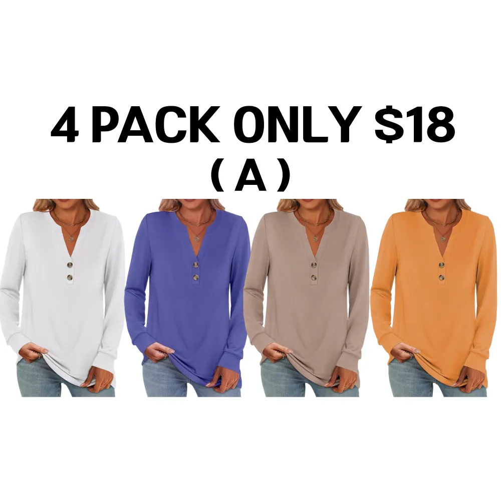 Women's 2025 Trendy Fall Henley Top