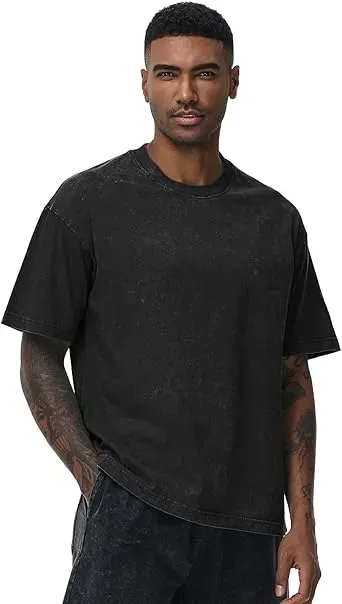 Men's Acid Wash Cotton T-Shirts