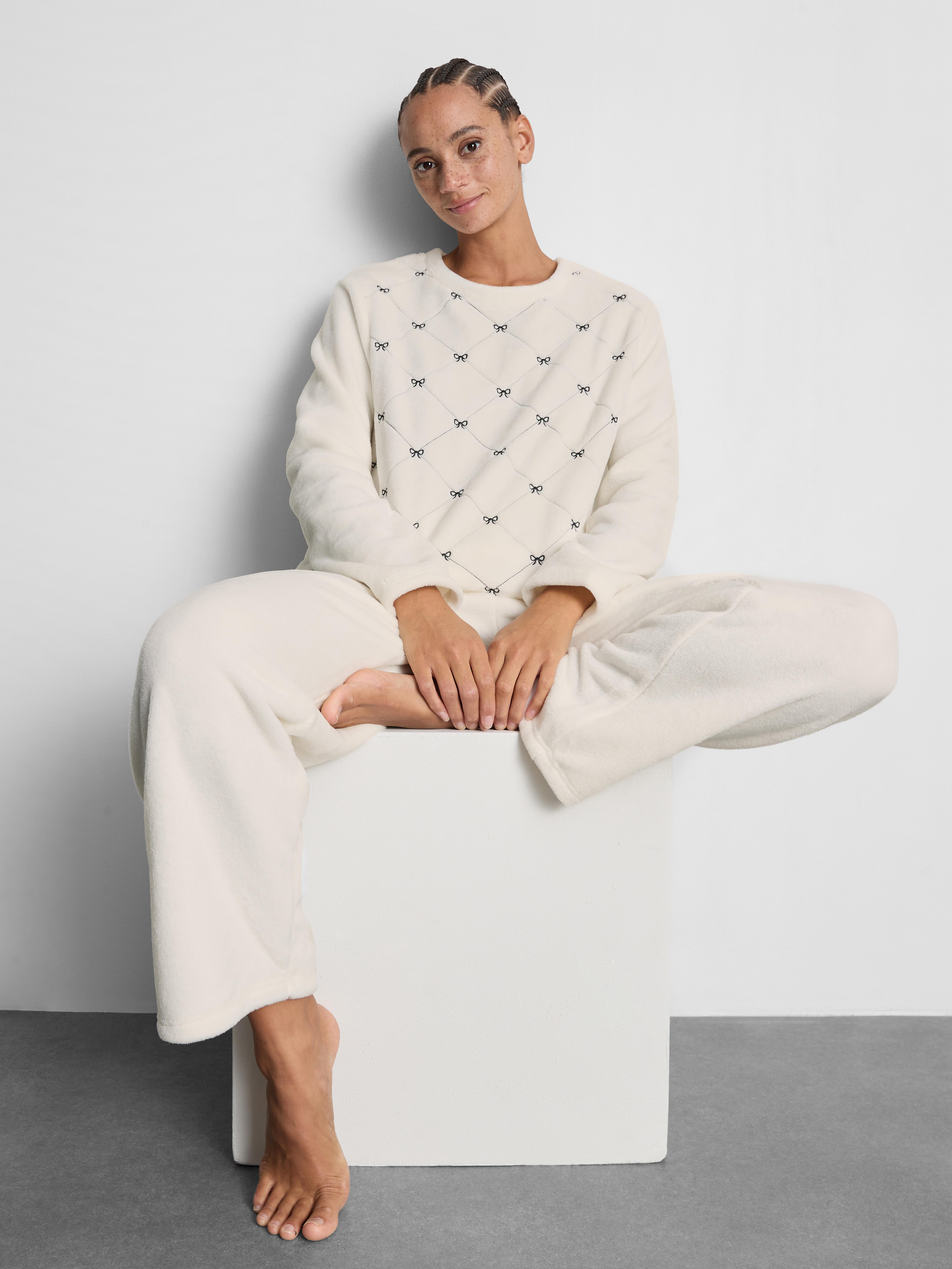 Plush Sweatshirt Graphic Pajamas