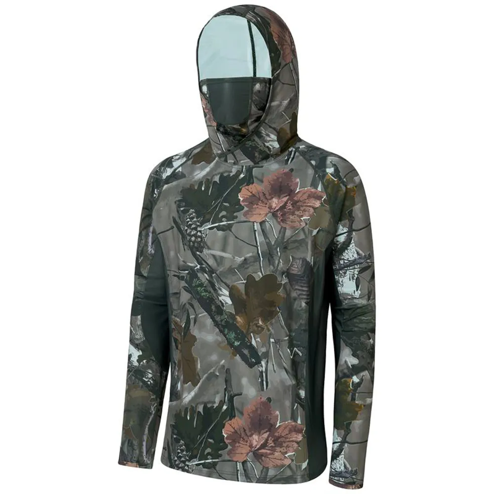 Men's UPF 50+ Camo Hoodie Shirt