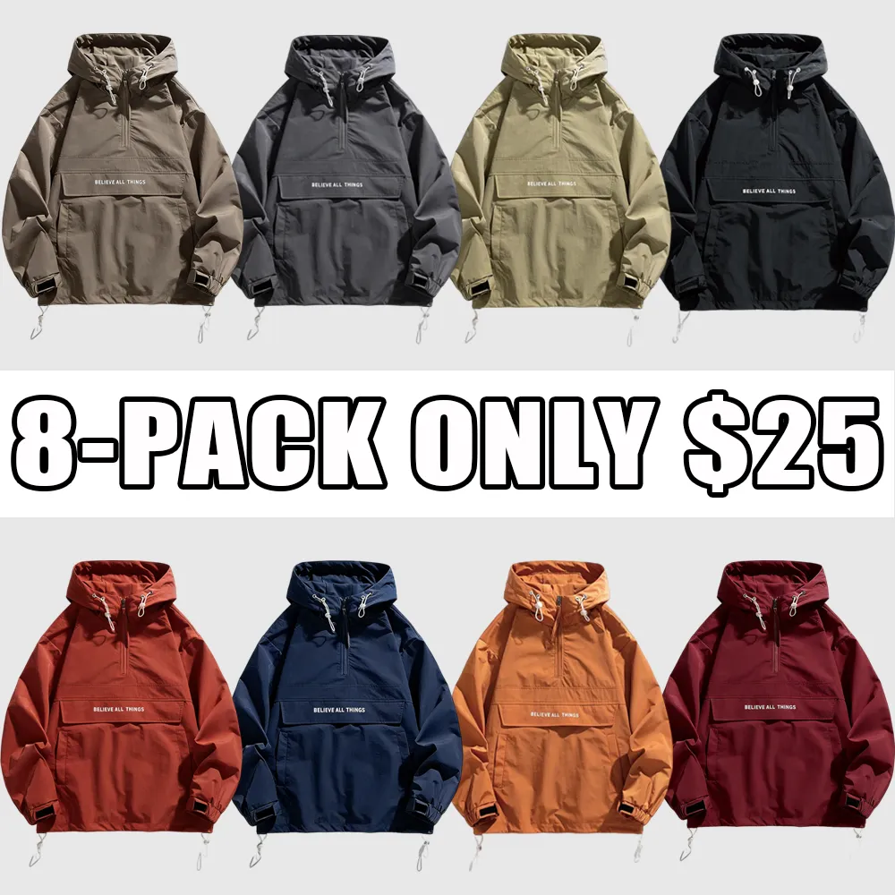 Men's Half Zip Windbreaker Jacket