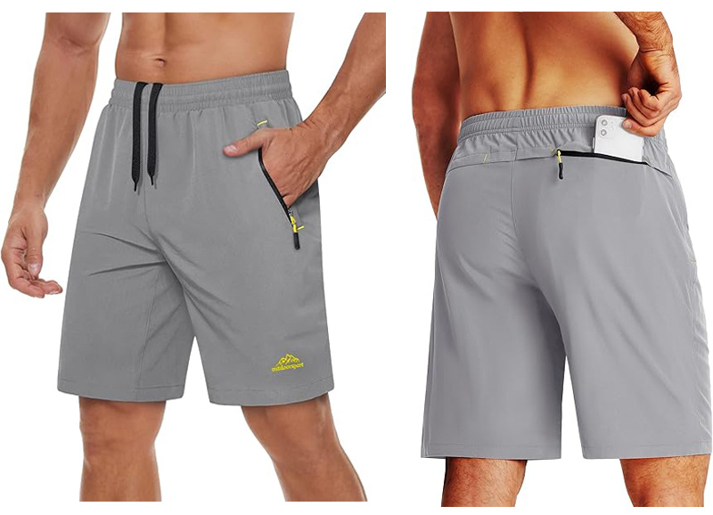 Men's workout running shorts(Pockets on both the front and back)