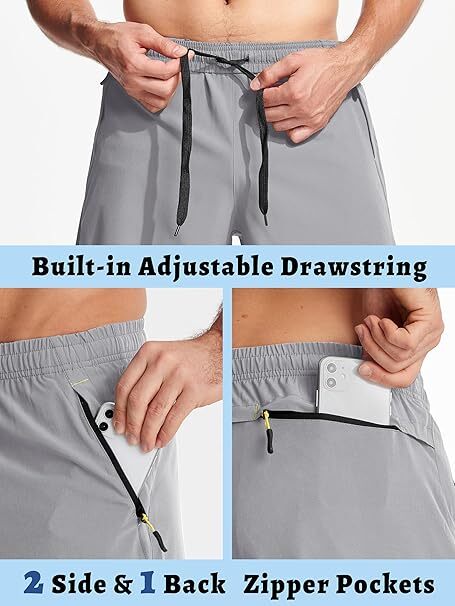 Men's workout running shorts(Pockets on both the front and back)