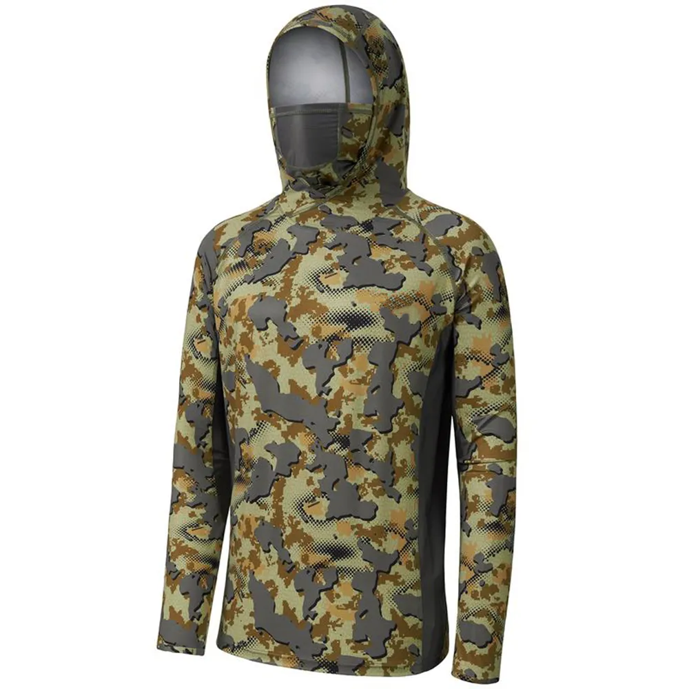 Men's UPF 50+ Camo Hoodie Shirt