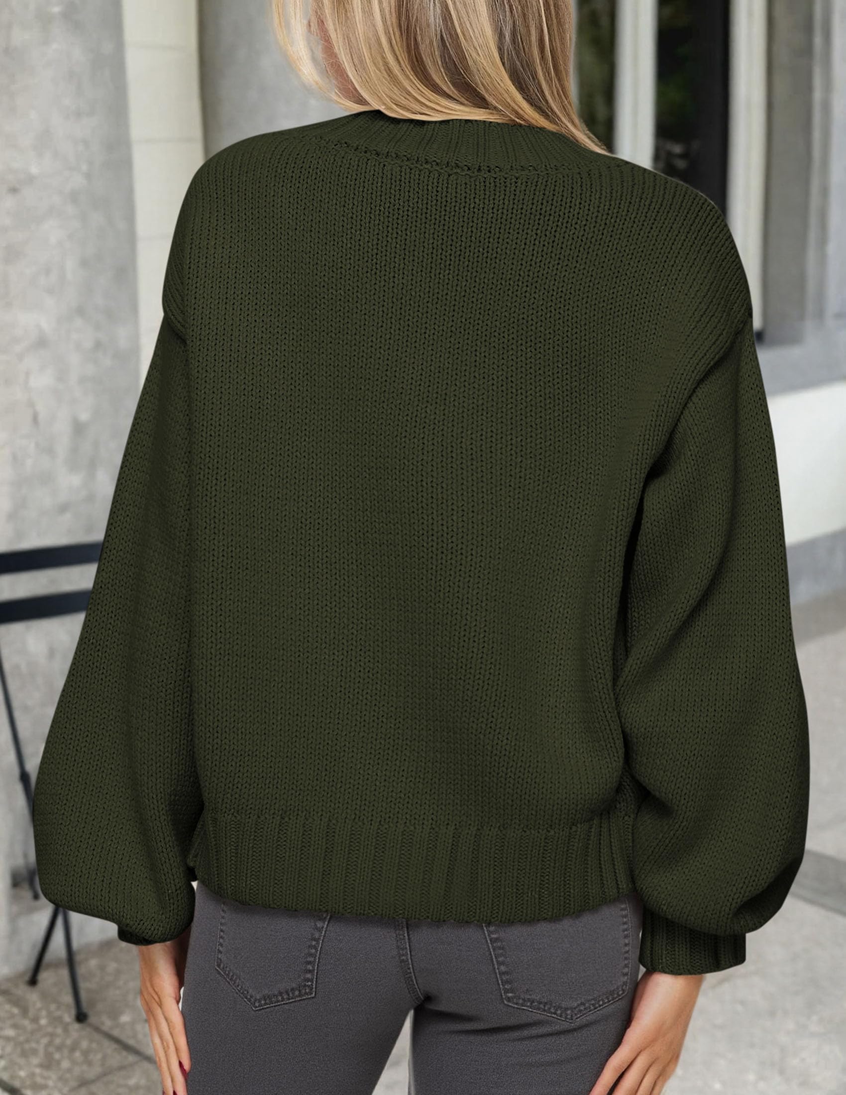 Women's Winter Chunky Cardigan Sweaters (Army Green,Small)