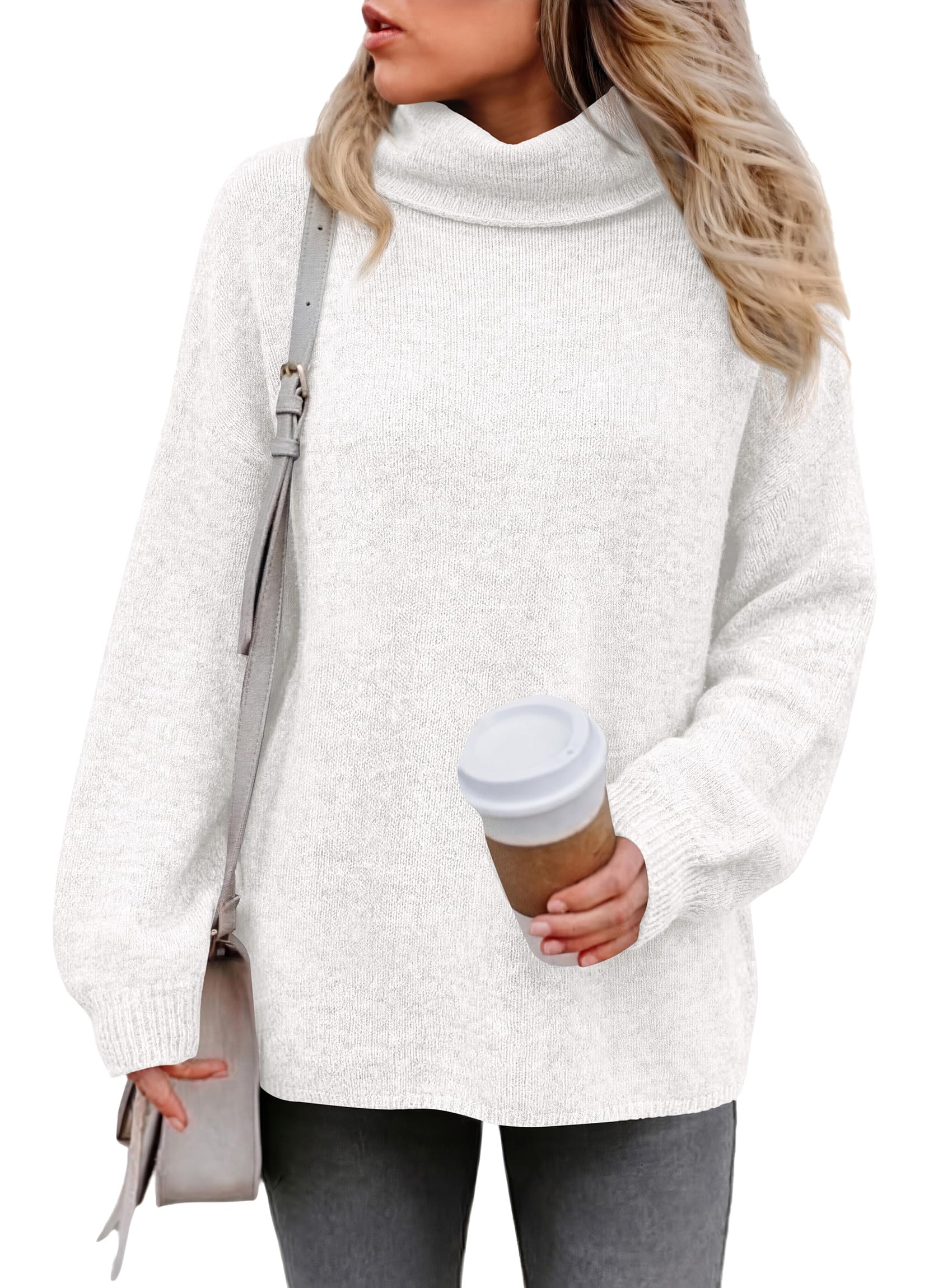 Women's Winter Turtleneck Sweaters Oversized Warm Pullover