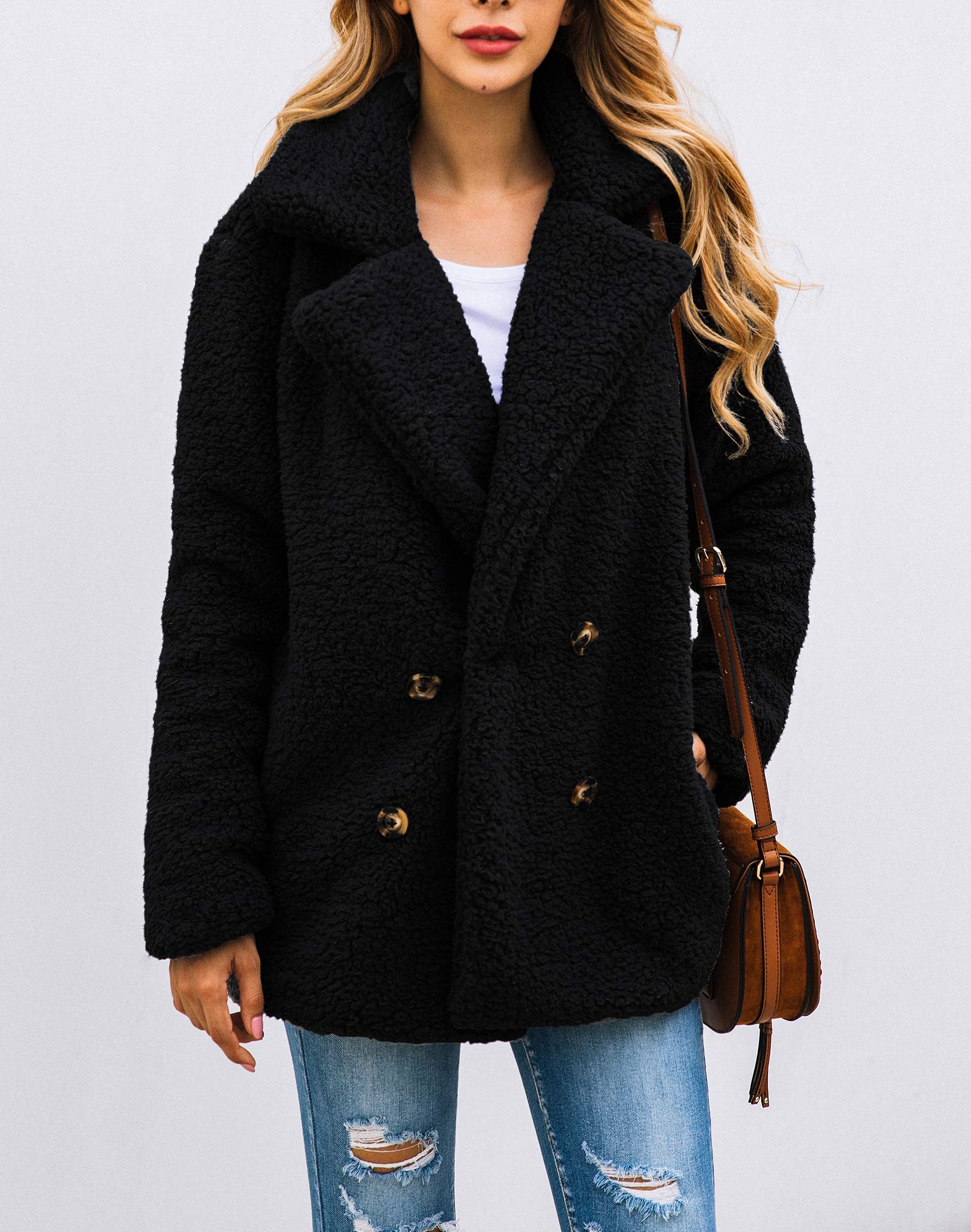 Oversized Sherpa Fleece Jacket Women's Winter Coats Outerwear