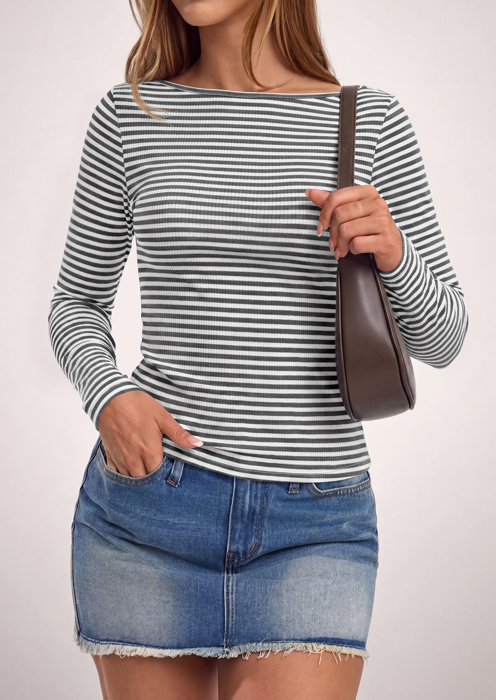 Long Sleeve Striped Shirts for Women