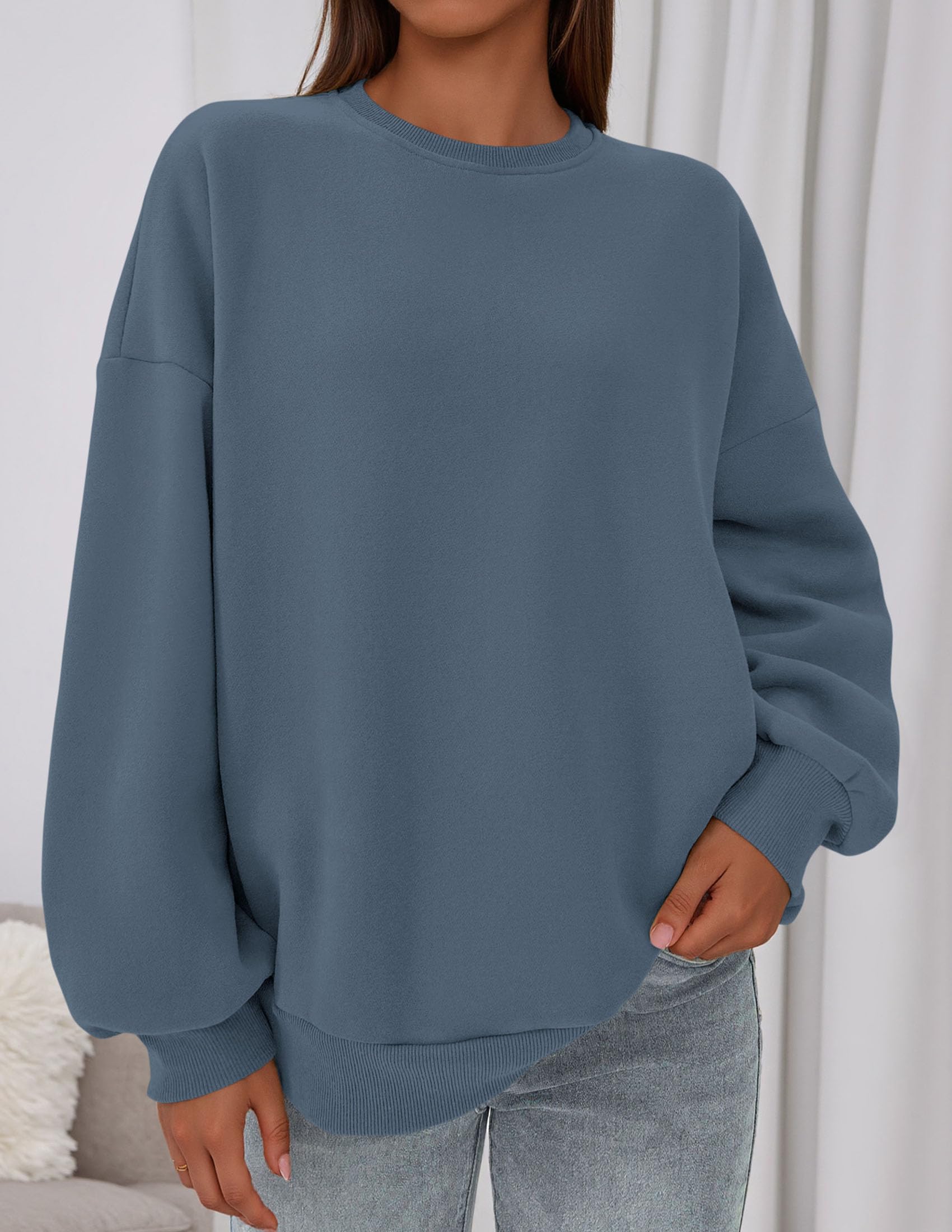 Womens Oversized Crewneck Sweatshirt 2026 Fall Outfits