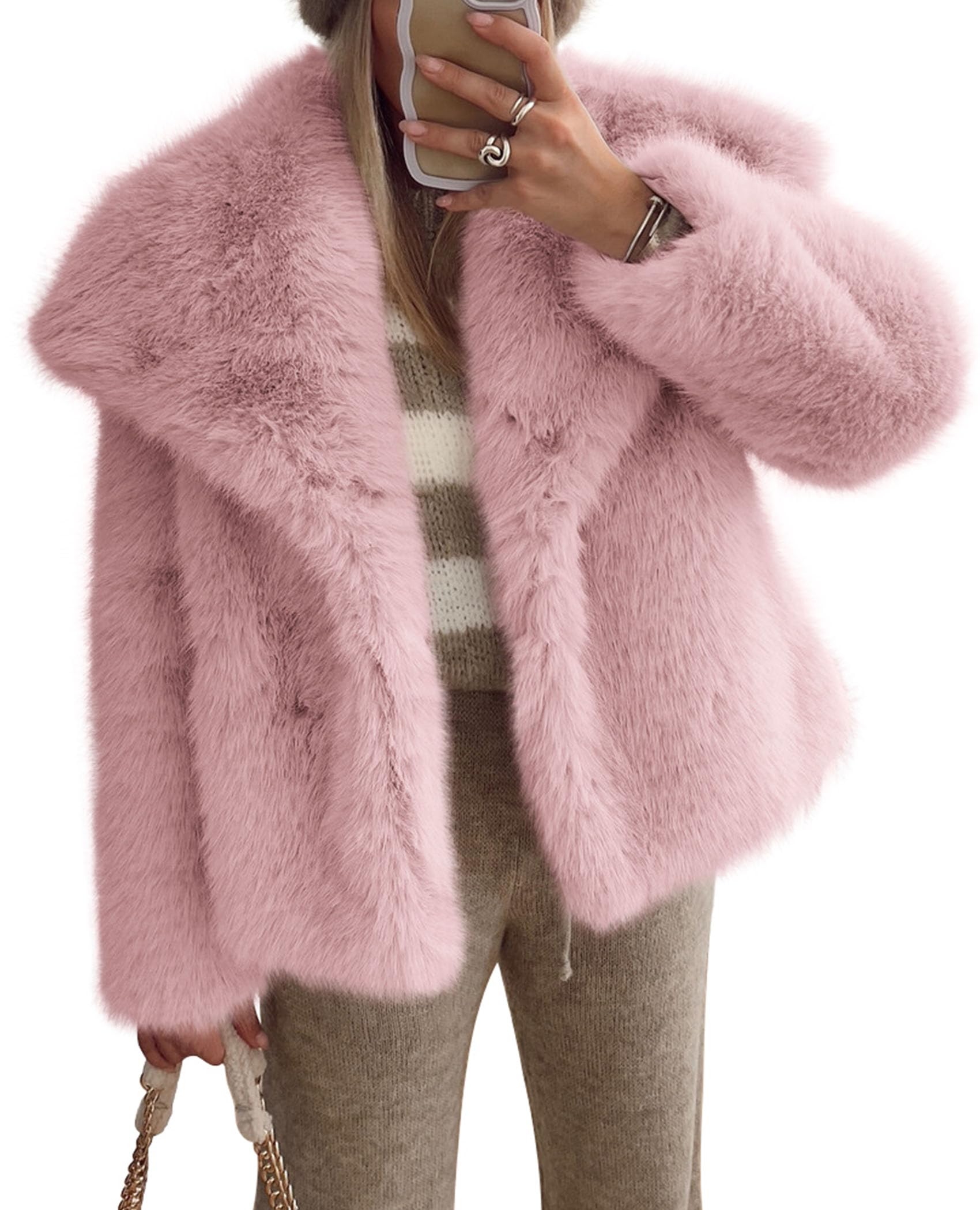 Womens Winter Coats Faux Fur Oversized Jackets