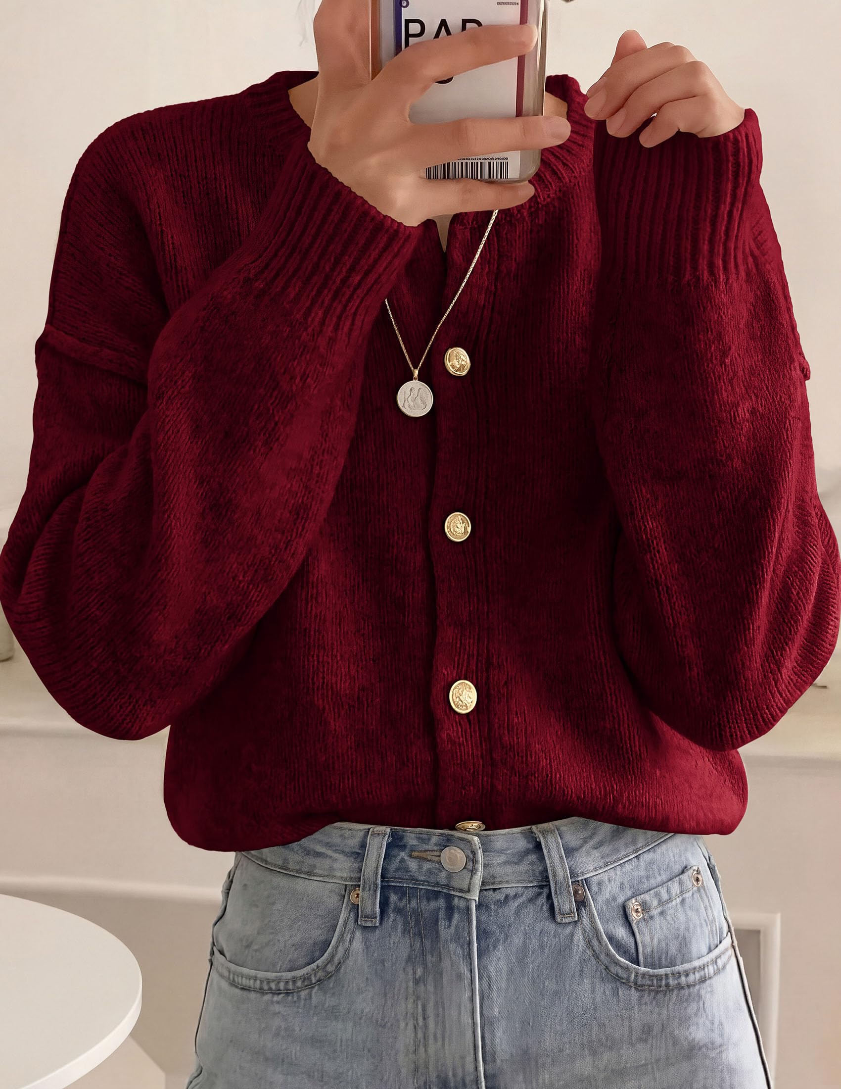 Women's Oversized Cardigan Sweaters Chunky Knit Fall Outfits