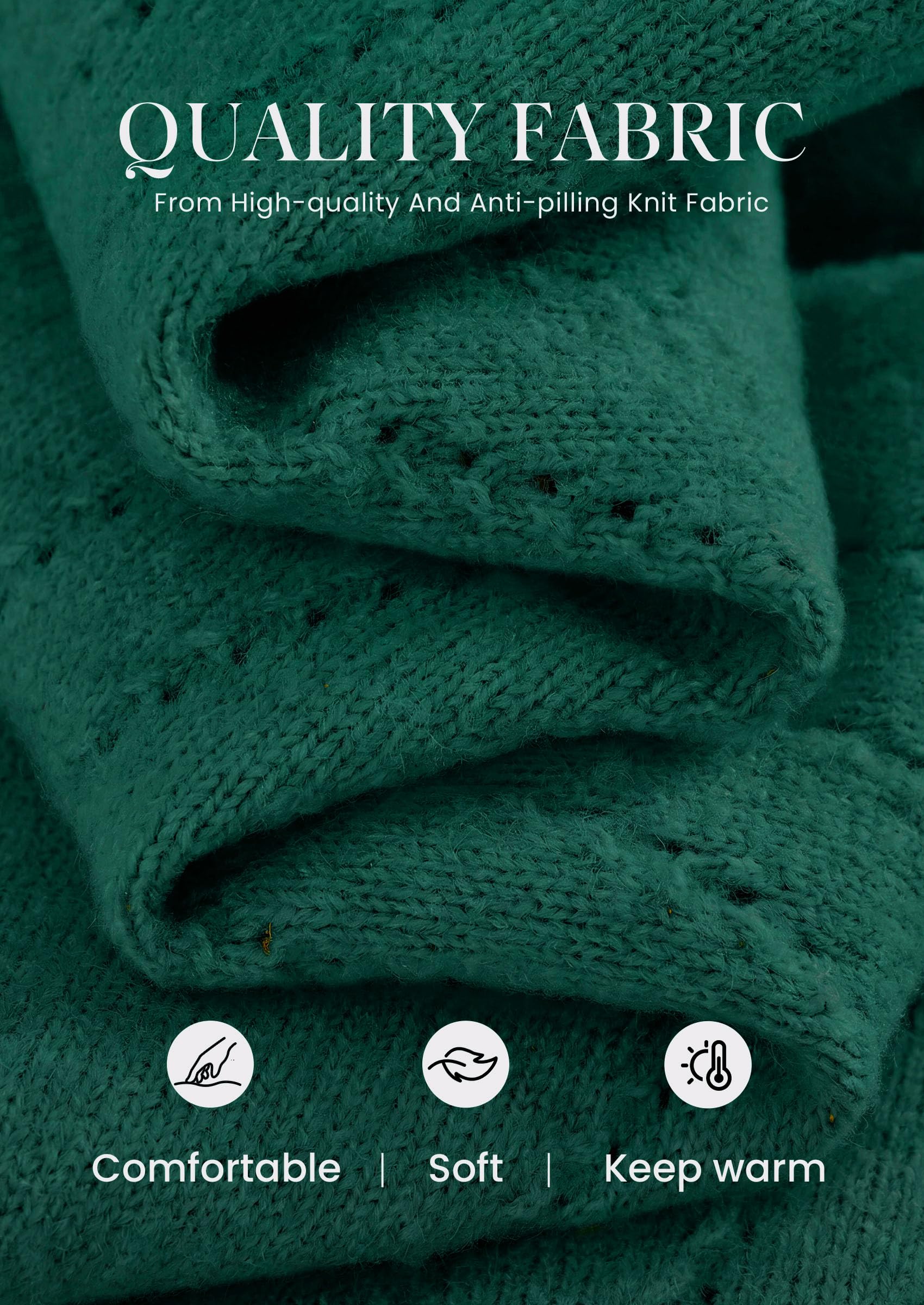 Women's Cozy Cardigan Sweater with Button (Dark Green,S)