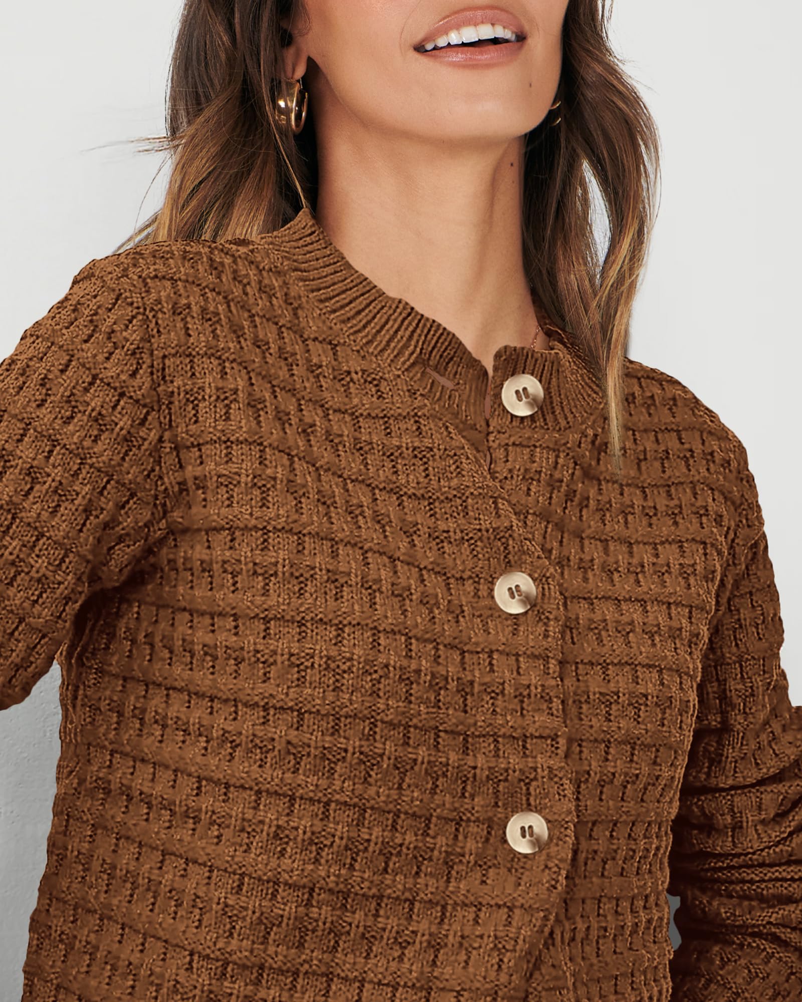 Women's Fall Lightweight Cardigan Sweaters Coffee