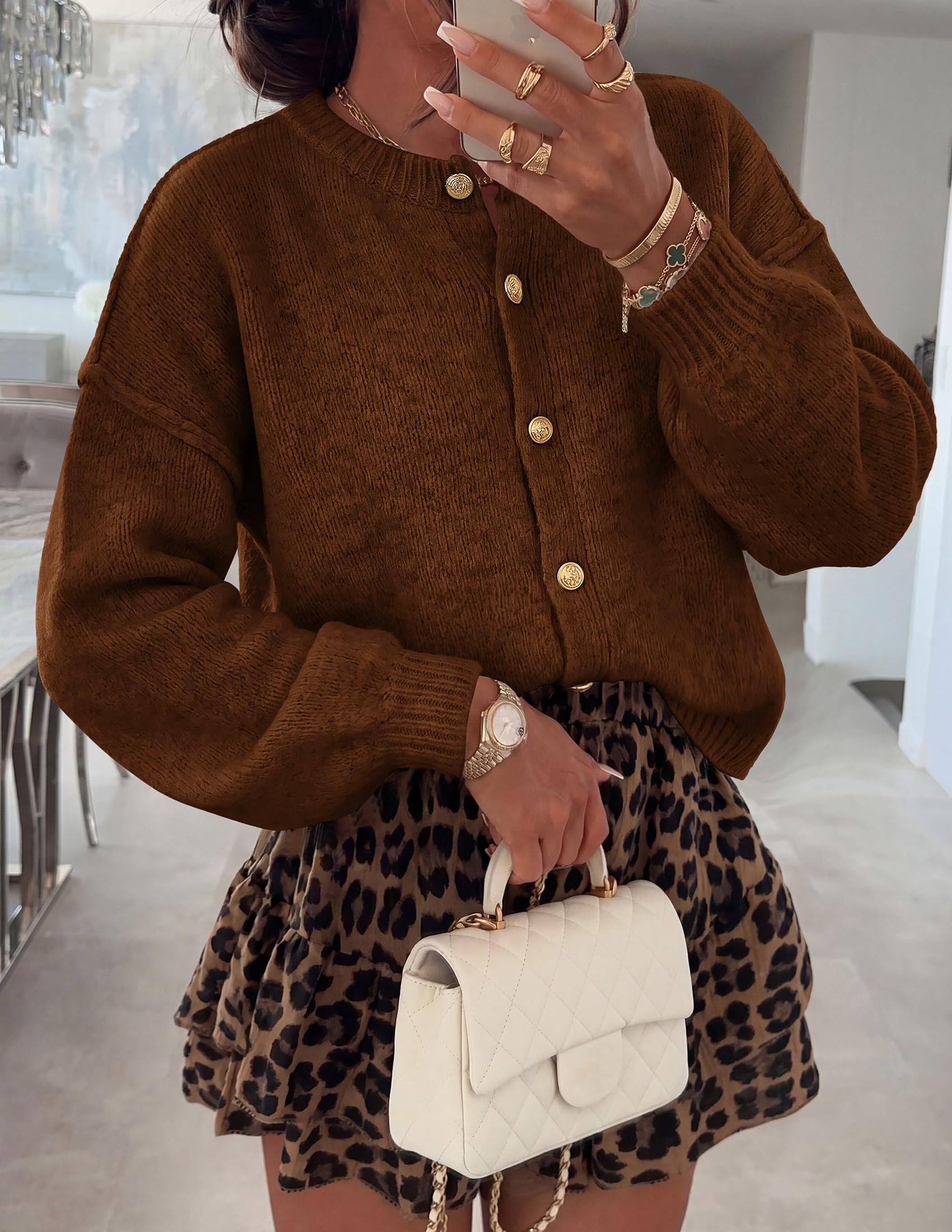 Women's Oversized Cardigan Sweaters Chunky Knit Fall Outfits