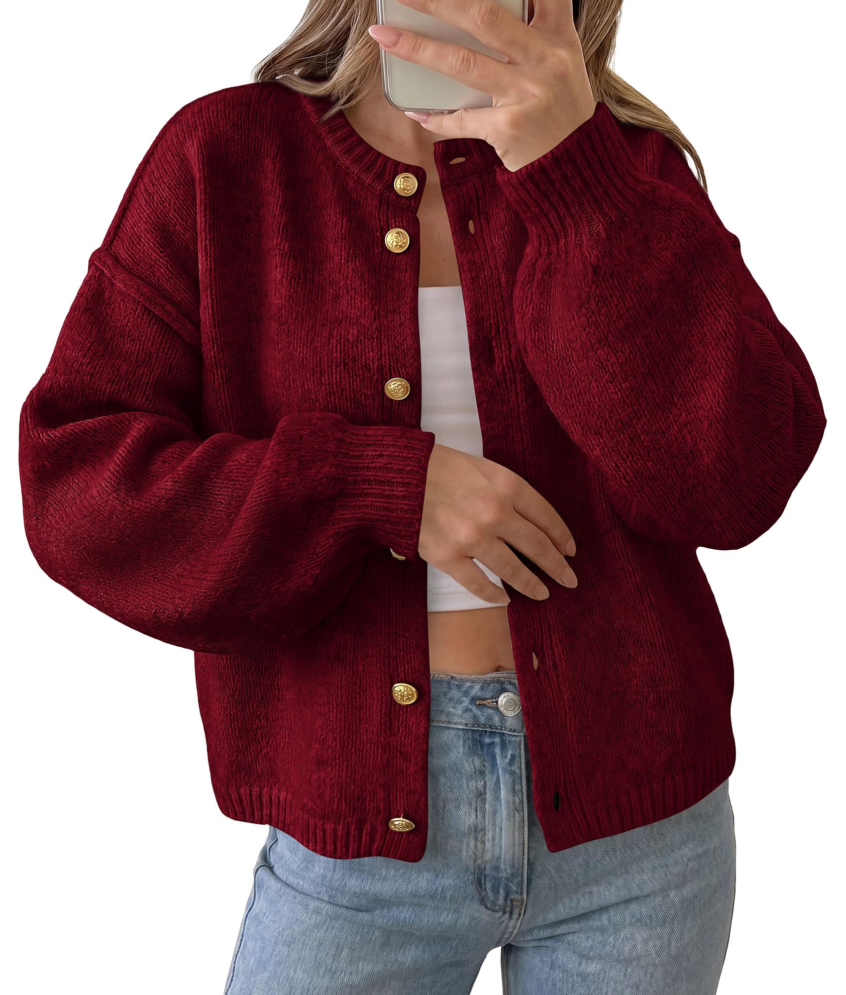 Women's Oversized Cardigan Sweaters Chunky Knit Fall Outfits