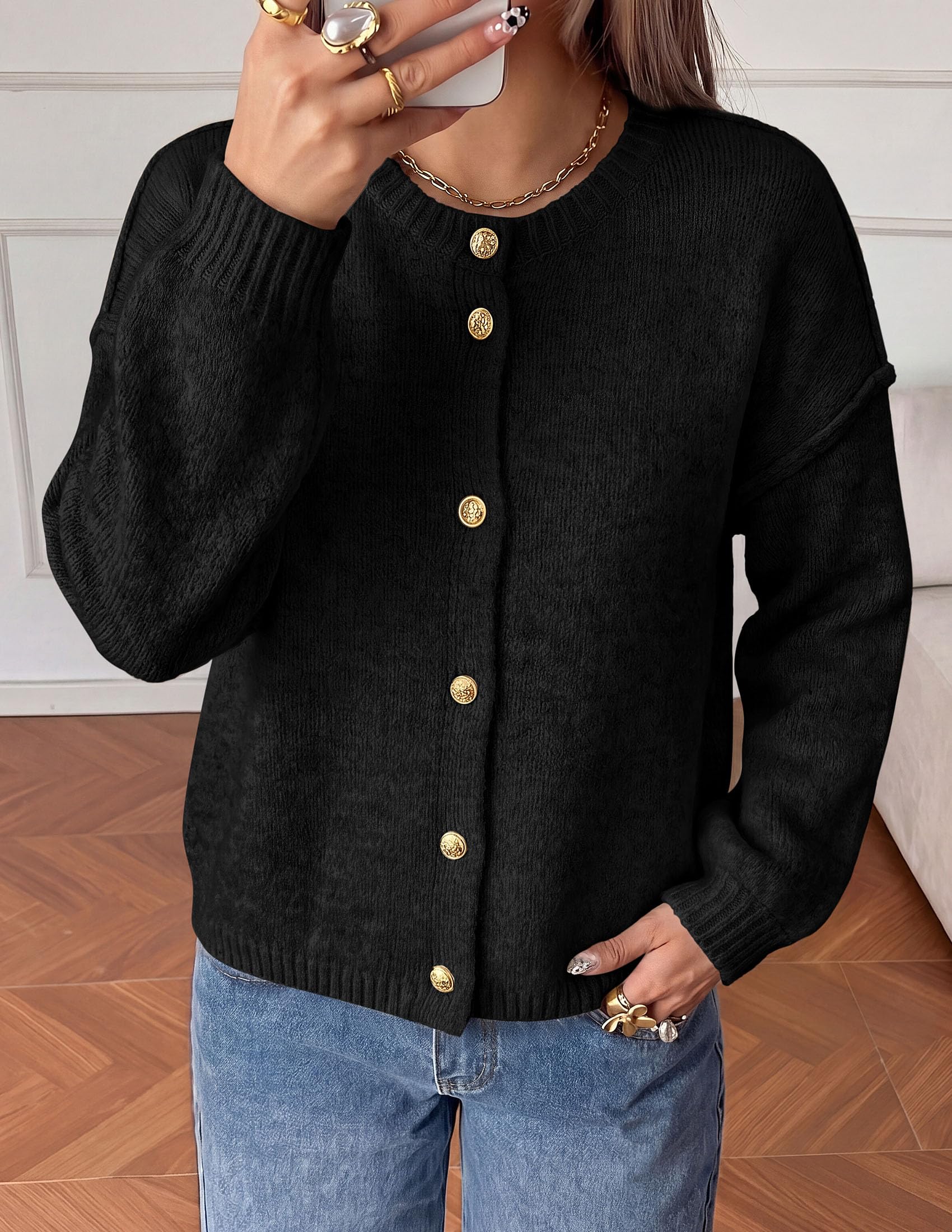 Women's Oversized Cardigan Sweaters Chunky Knit Fall Outfits