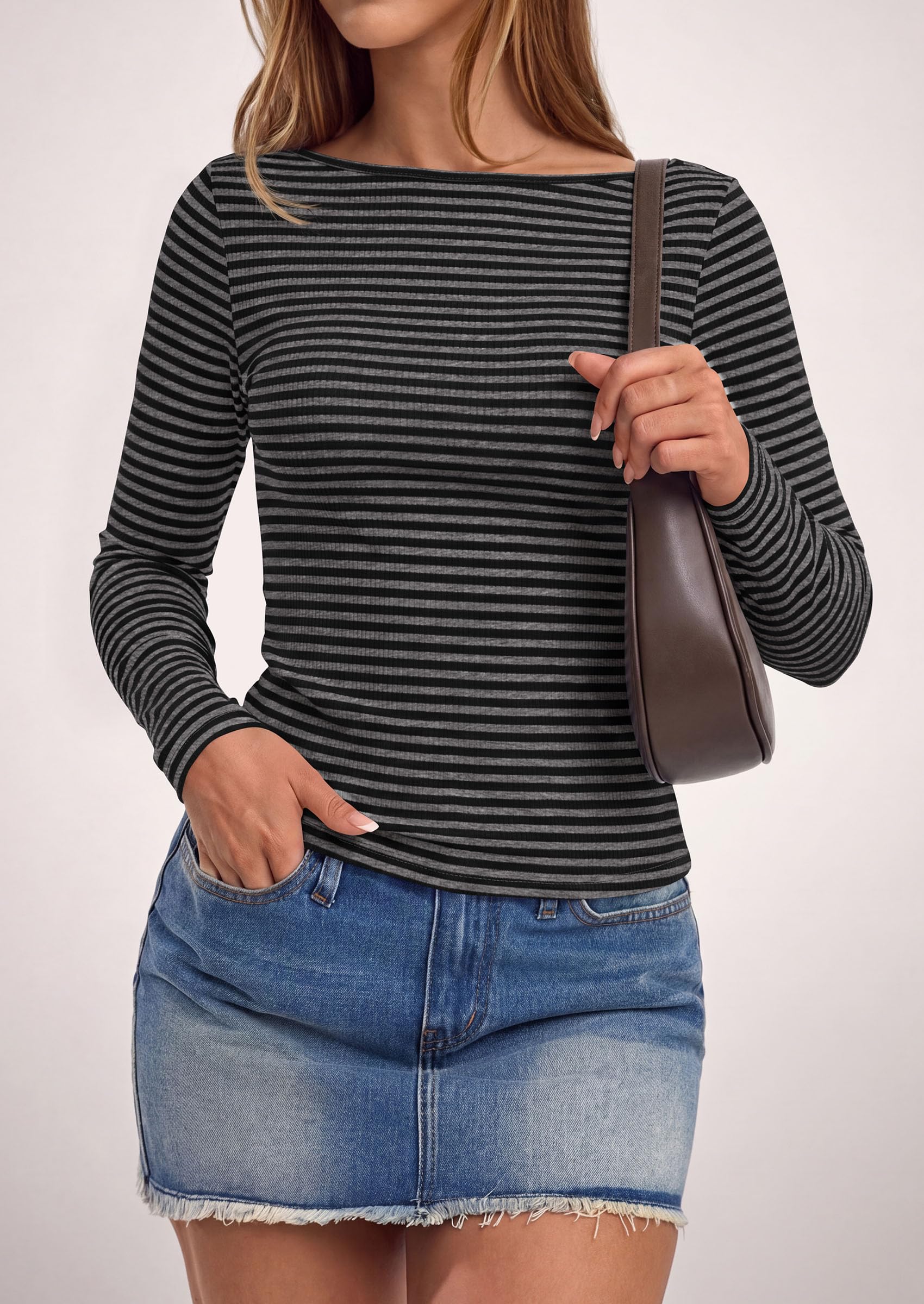 Long Sleeve Striped Shirts for Women