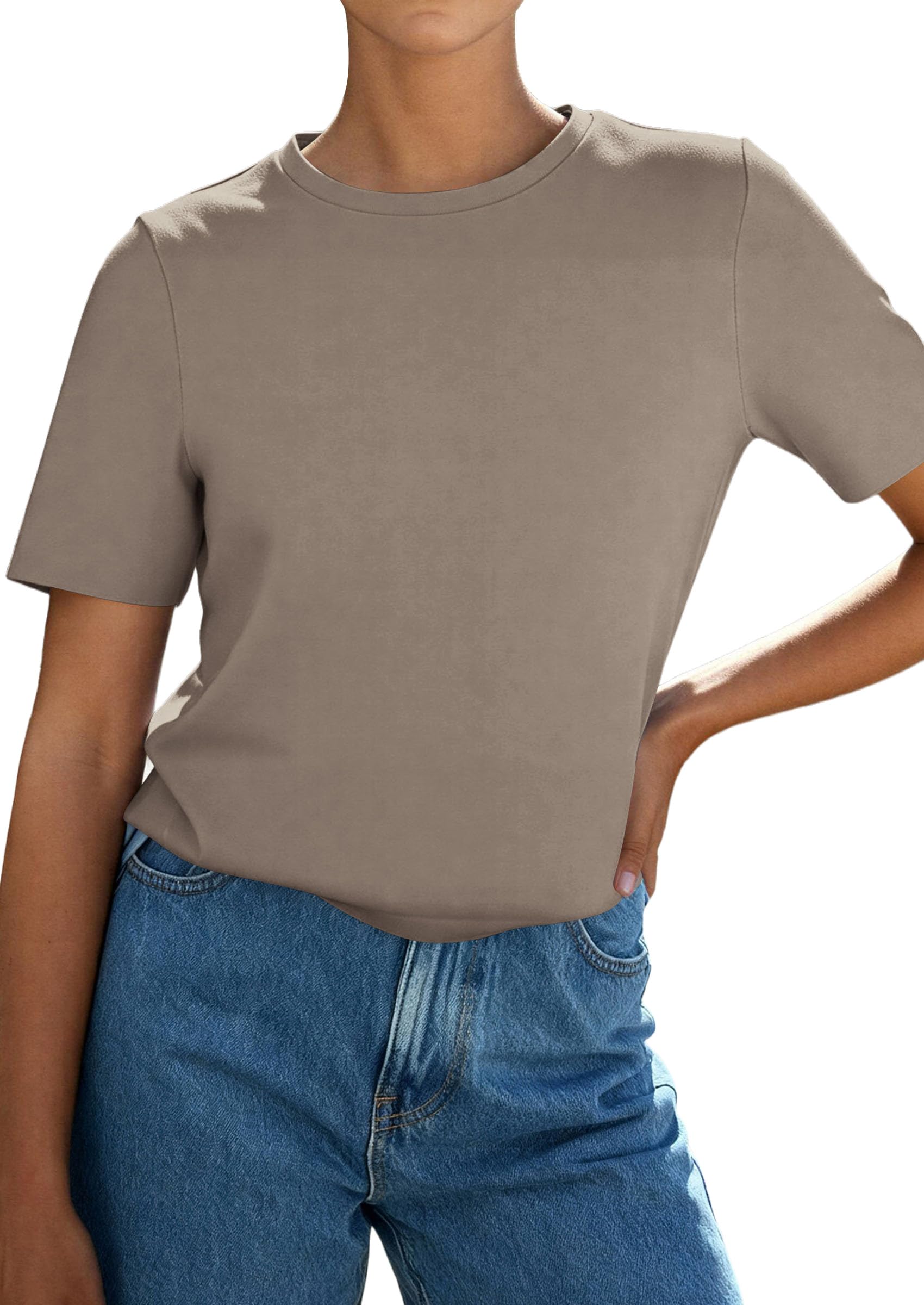 Women's Short Sleeve Cotton Tops Summer Casual T-Shirt 2026