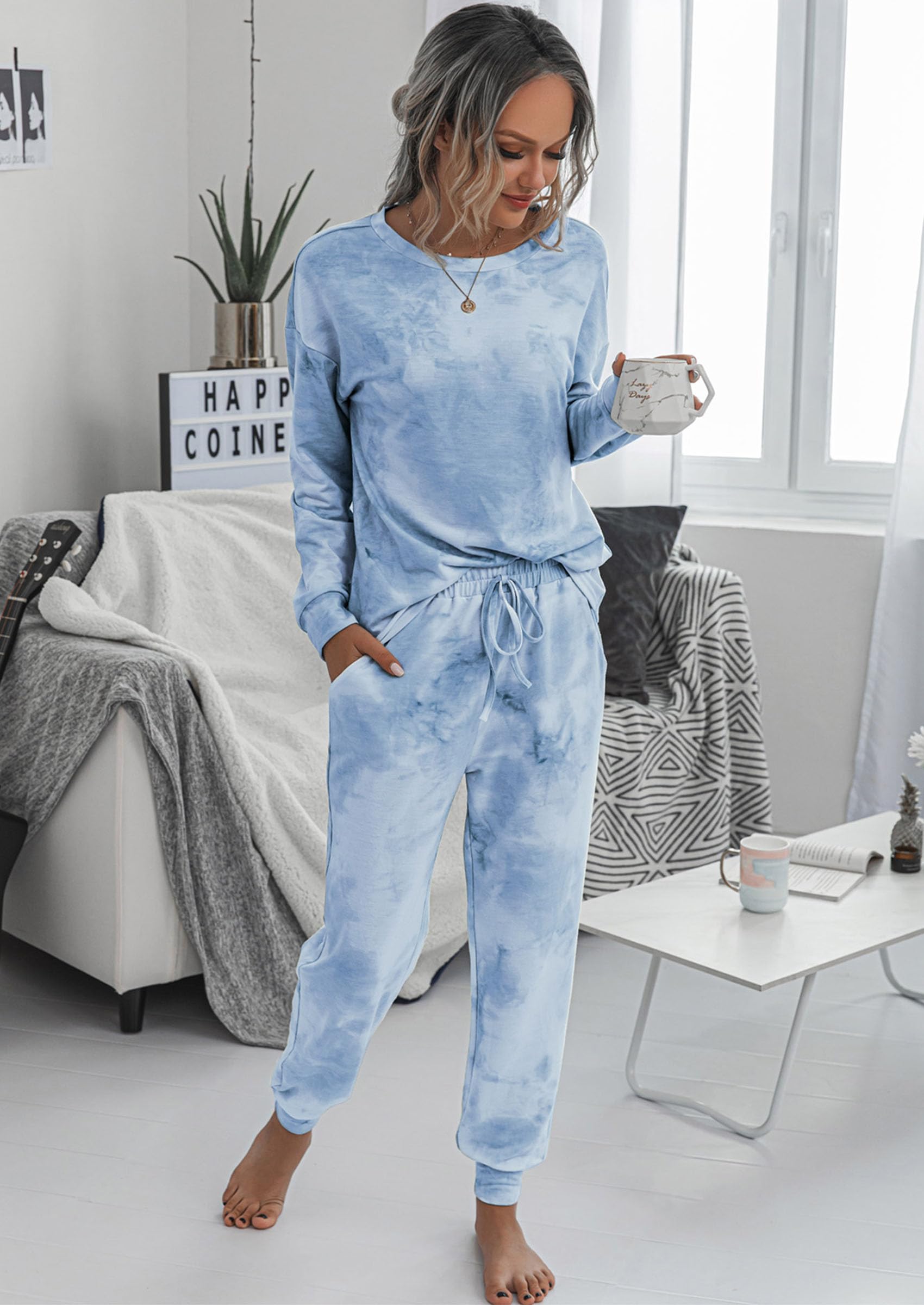 Women's Pajama Sets Casual 2 Piece Fall Matching Lounge Set
