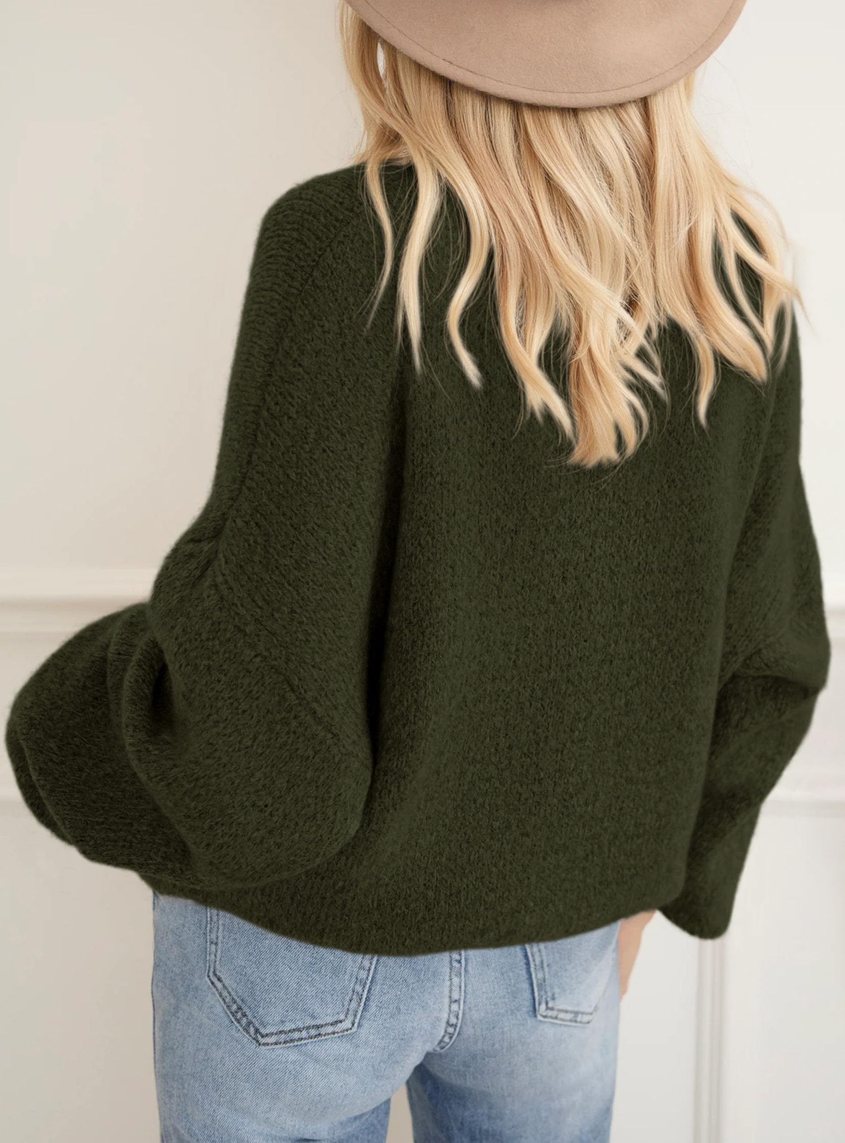 Women's Fall Oversized Holiday Sweaters (Army Green,M)