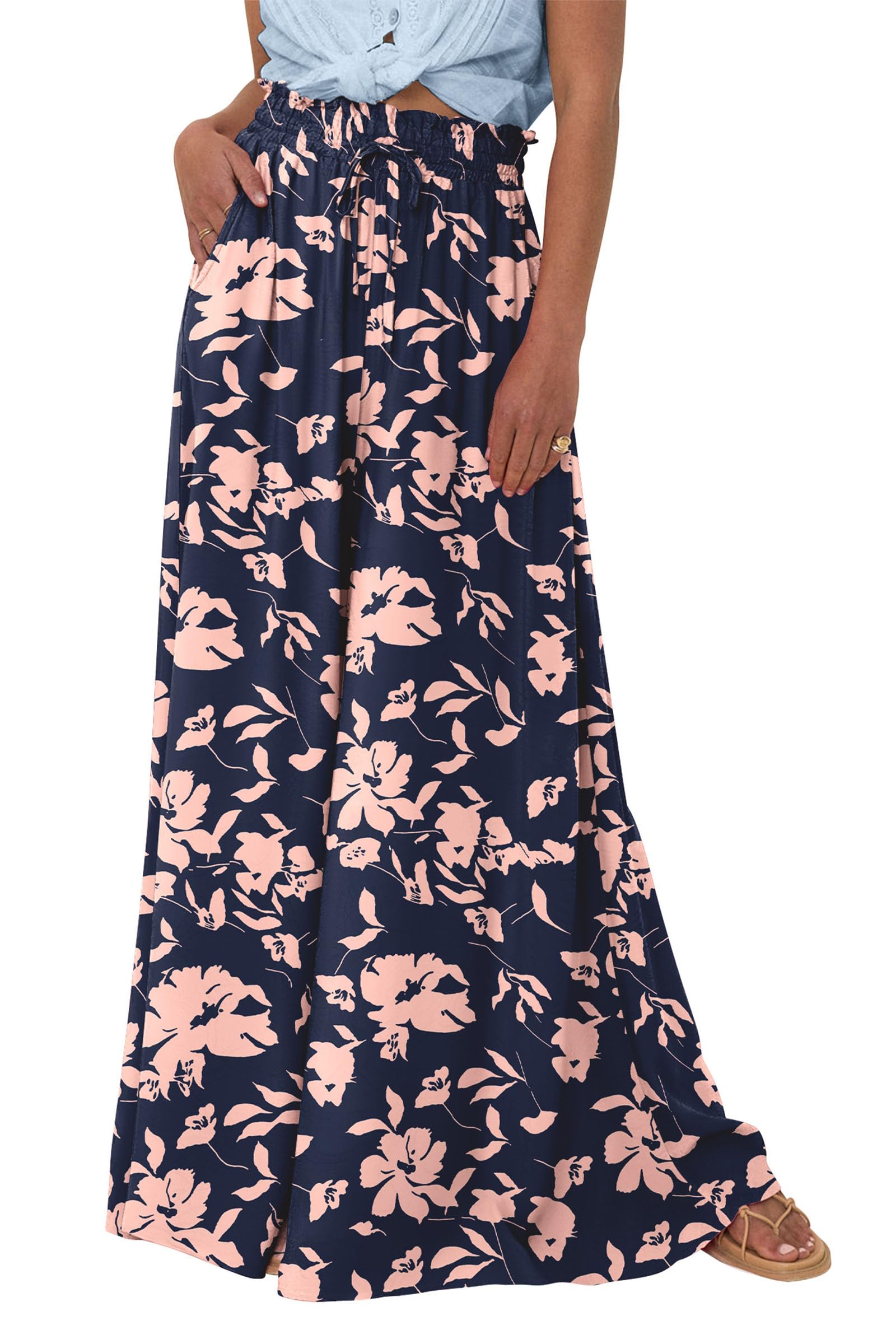 Summer Wide Leg Palazzo Pants for Women Casual