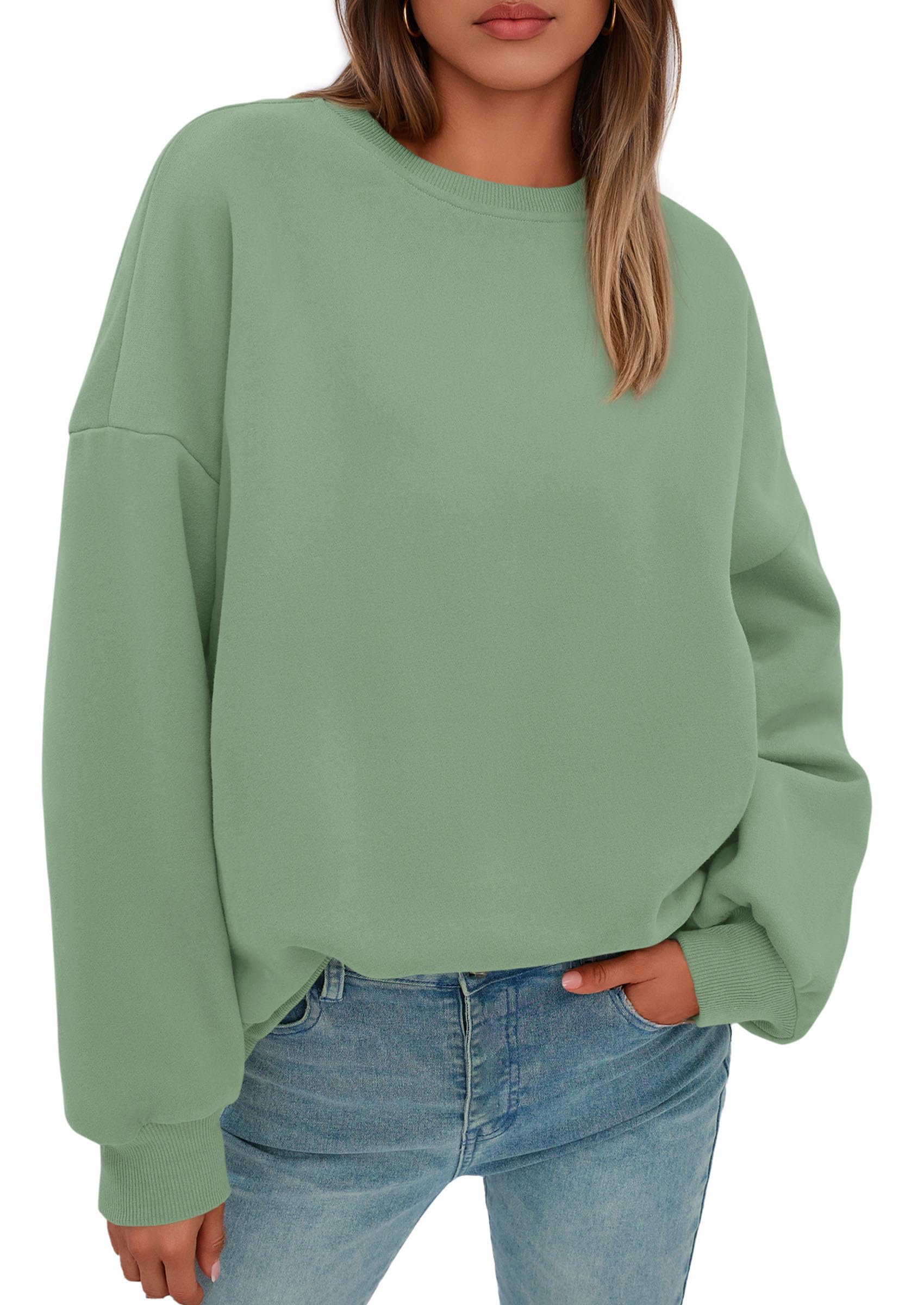 Womens Oversized Crewneck Sweatshirt 2026 Fall Outfits
