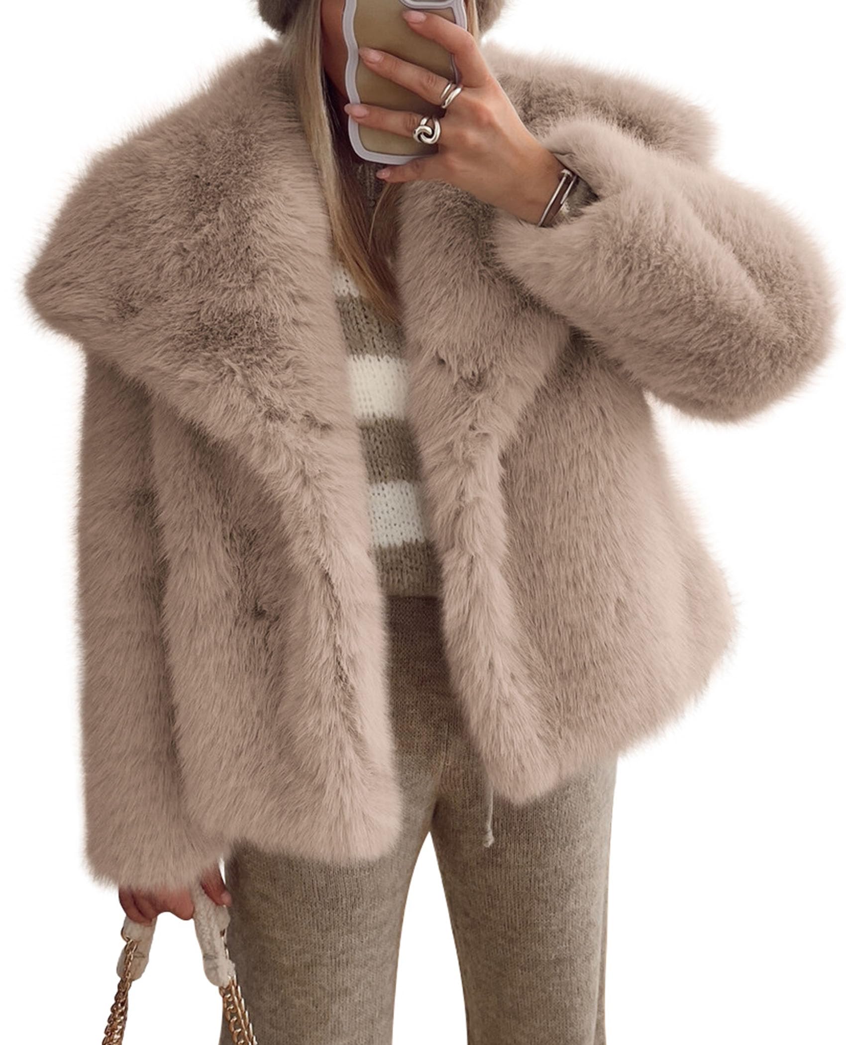 Womens Winter Coats Faux Fur Oversized Jackets